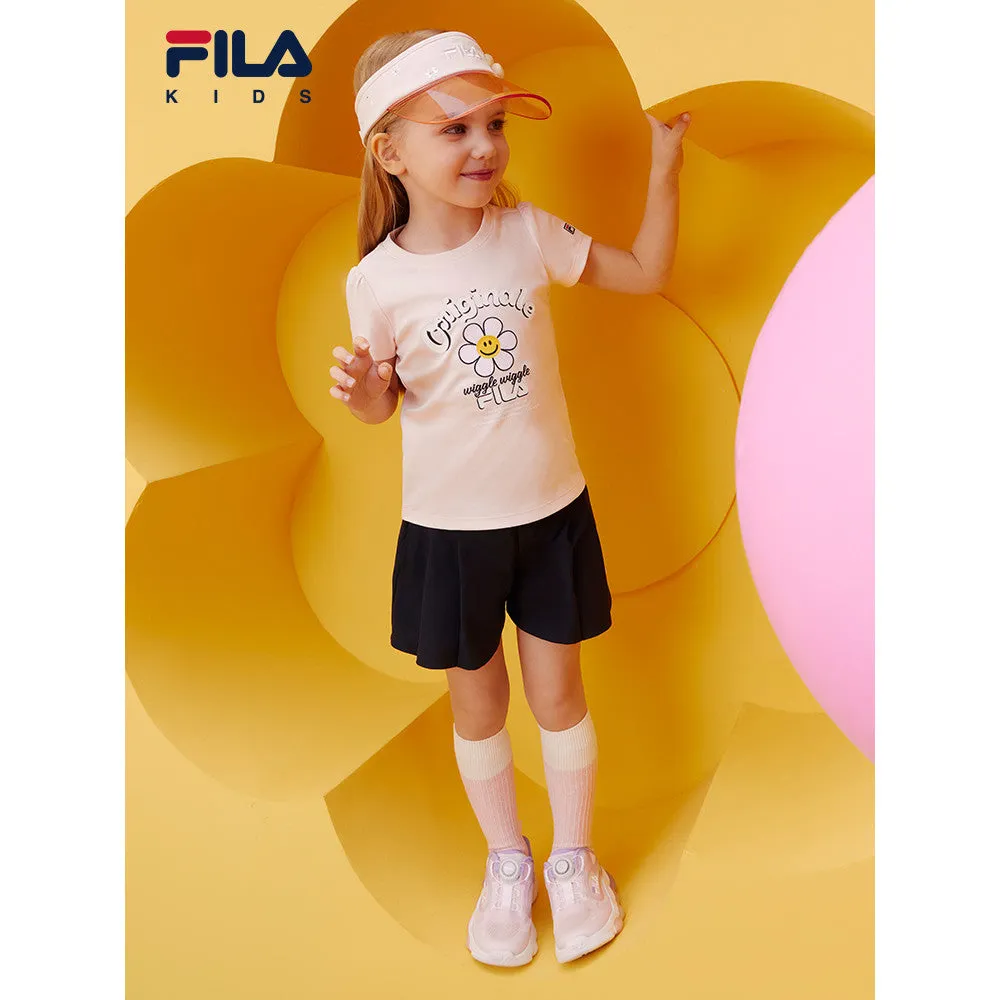 (105-165cm) FILA KIDS x Wiggle Wiggle Summer Short Sleeve T-shirt for girls in Candy Light Pink