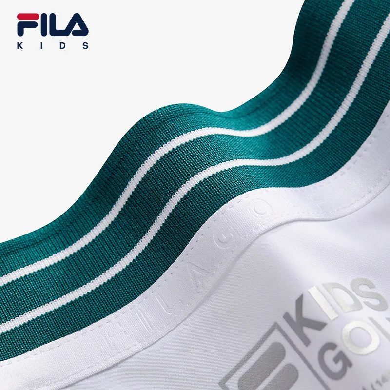 (130-165cm) FILA KIDS PERFORMANCE GOLF Girl's Short Sleeve Polo in White