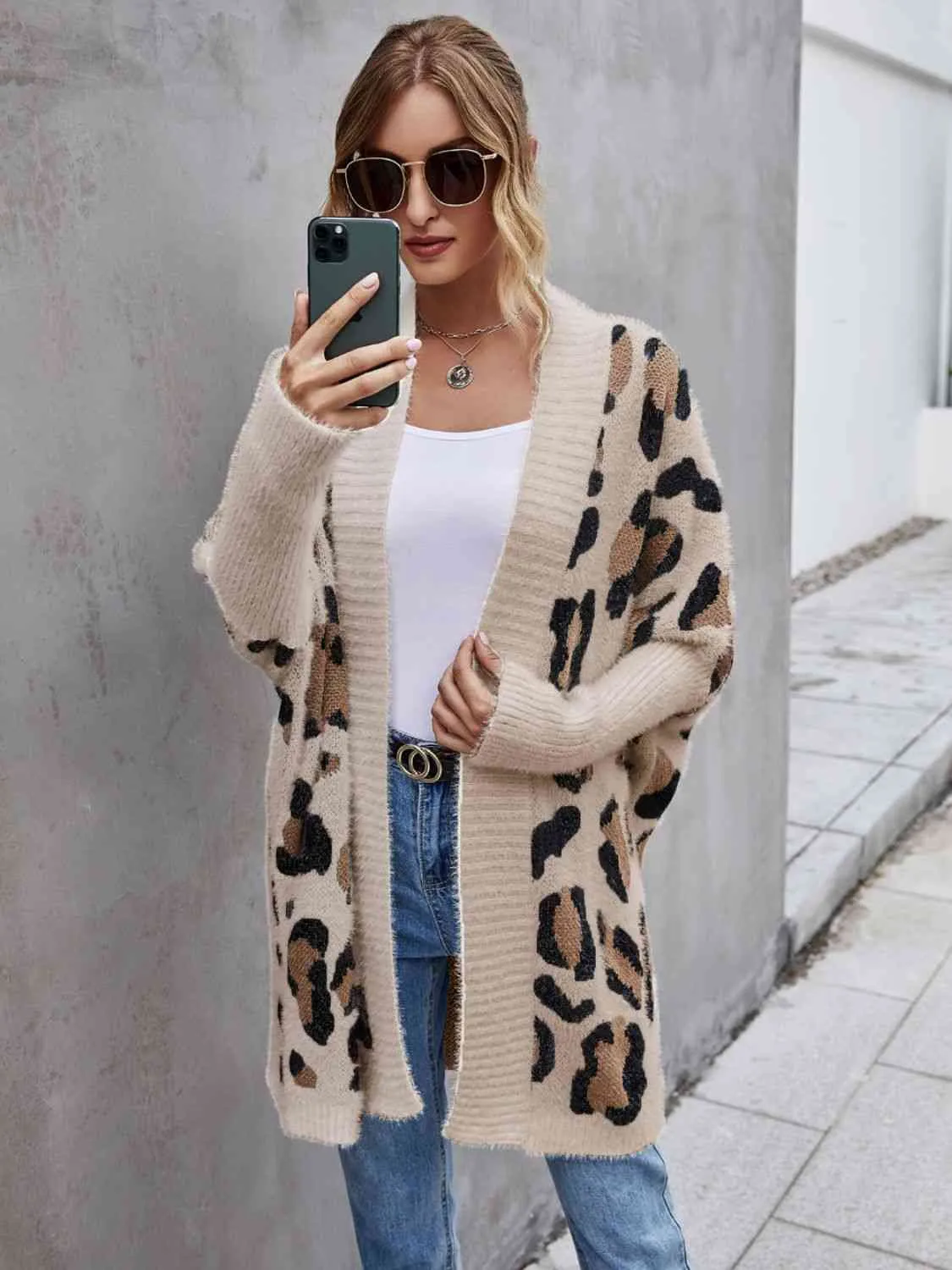 3 Cozy Leopard Fuzzy Cardigan