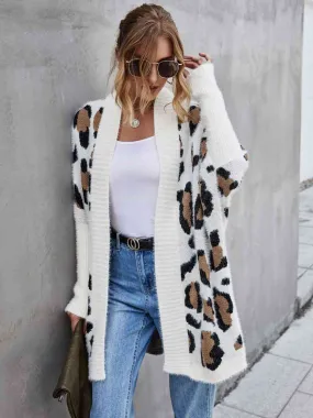 3 Cozy Leopard Fuzzy Cardigan