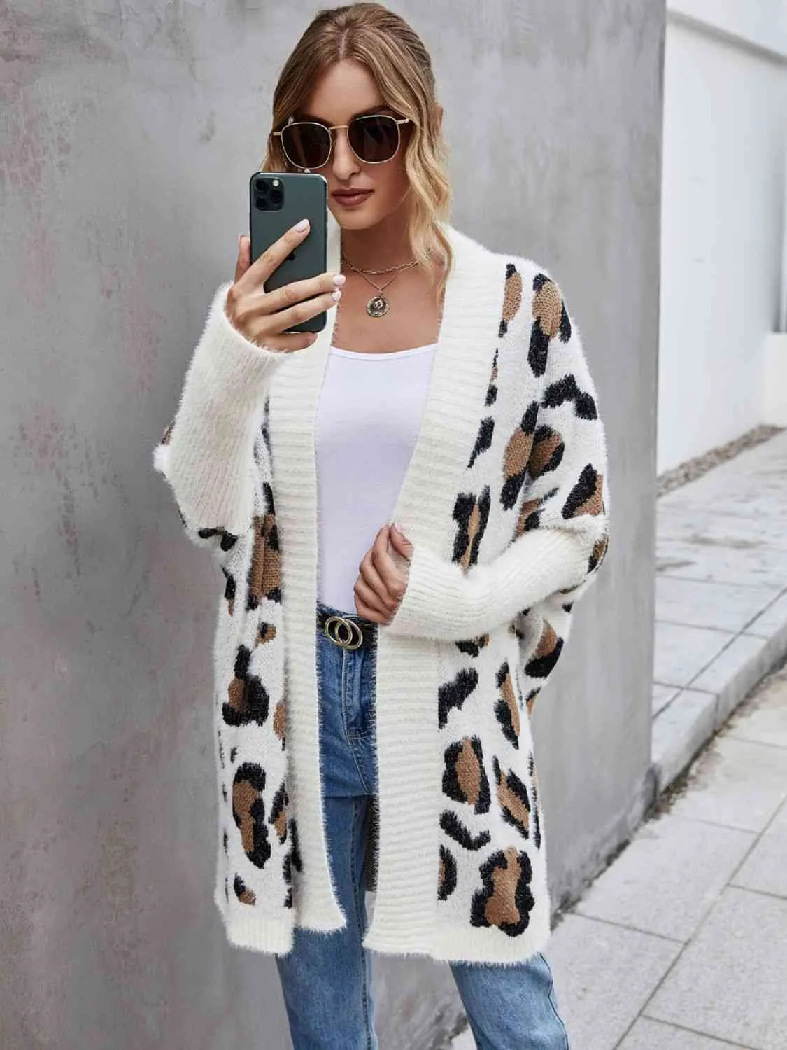 3 Cozy Leopard Fuzzy Cardigan