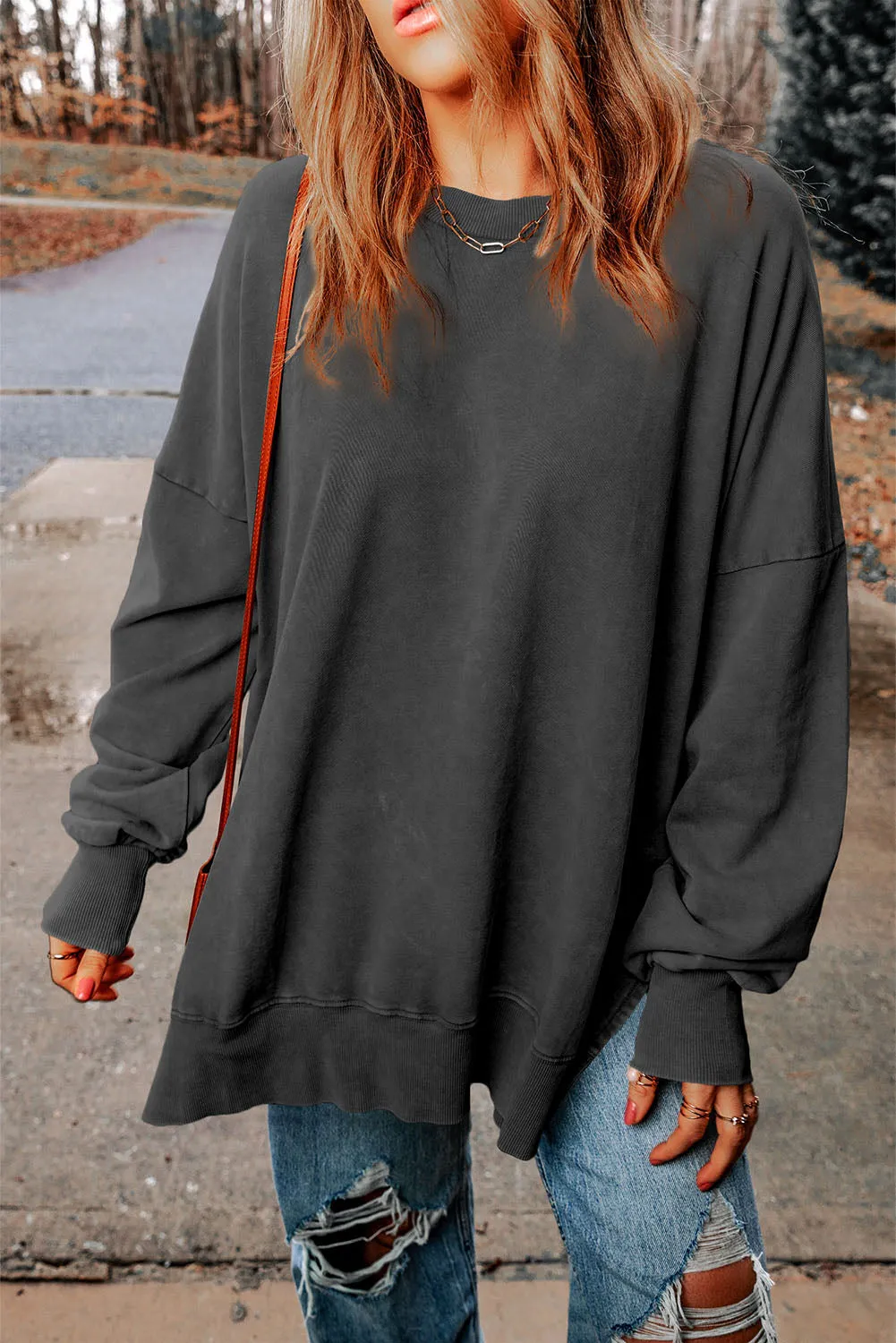 5 Cozy Drop Shoulder Sweatshirts ( S - 2X)