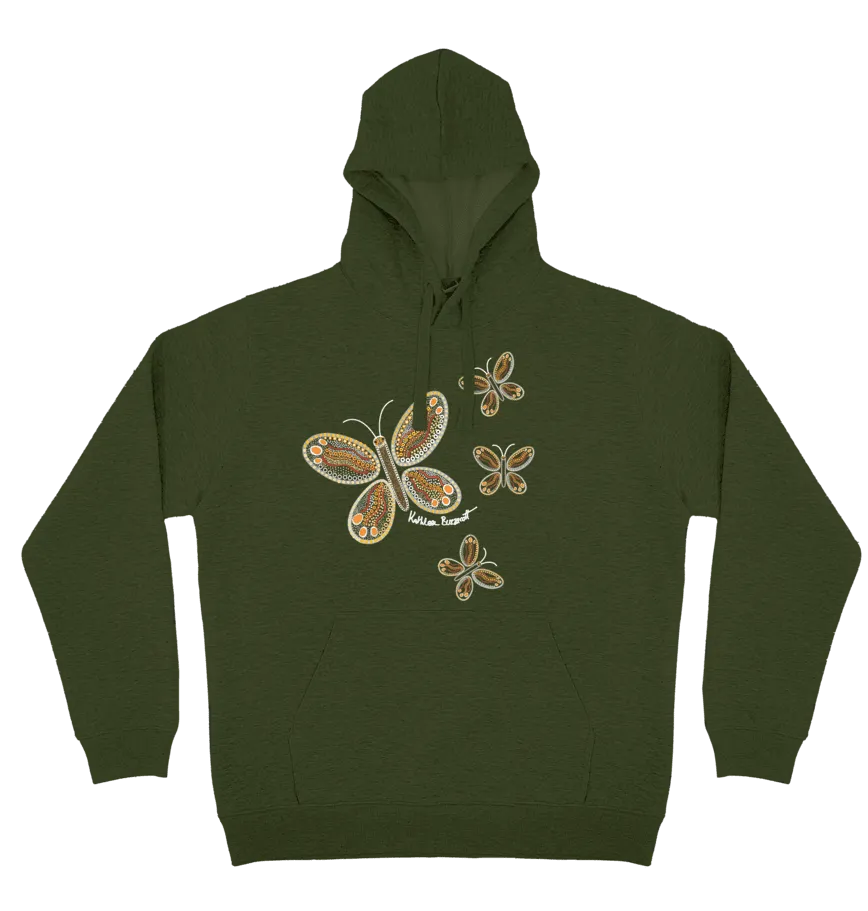 Adults Cozy Hoodie - Butterflies By Kathleen Buzzacott