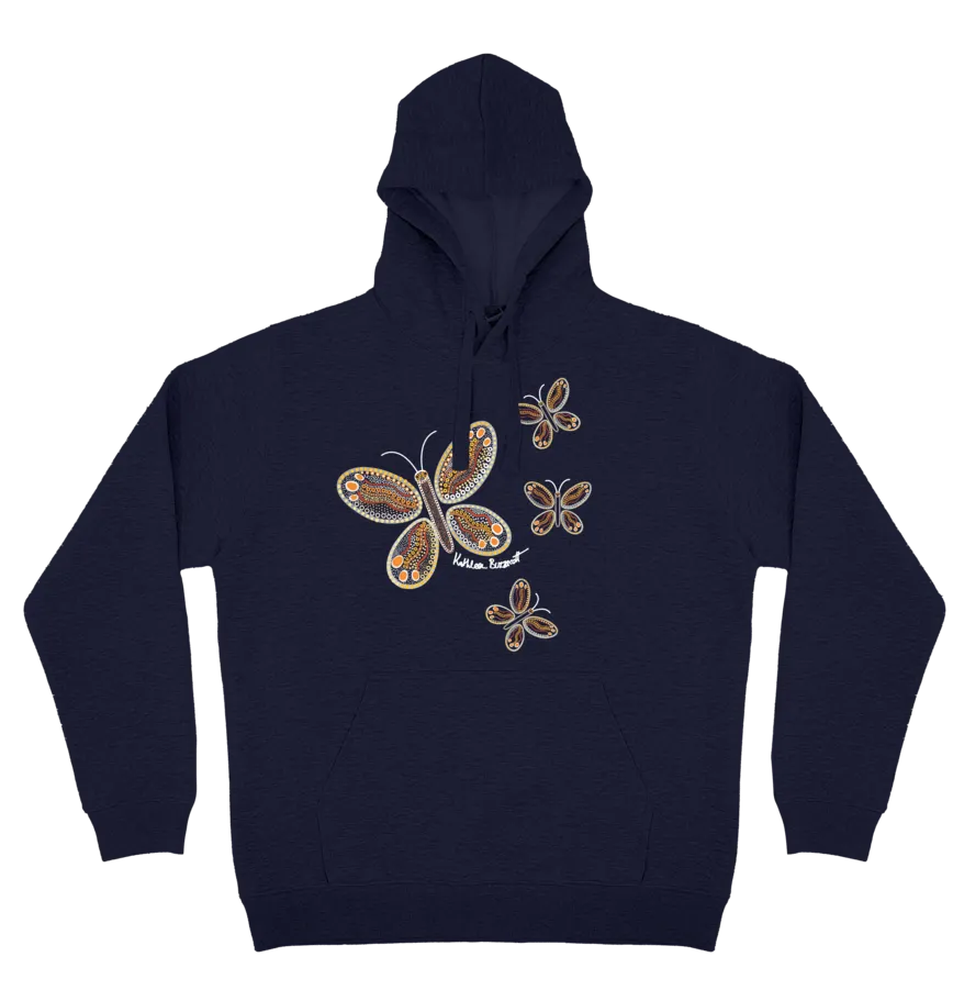 Adults Cozy Hoodie - Butterflies By Kathleen Buzzacott