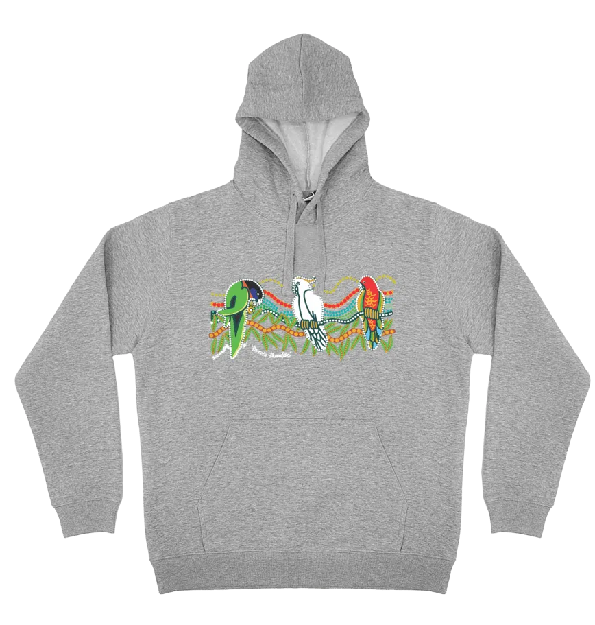 Adults Cozy Hoodie - Parrots Paradise By Susan Betts