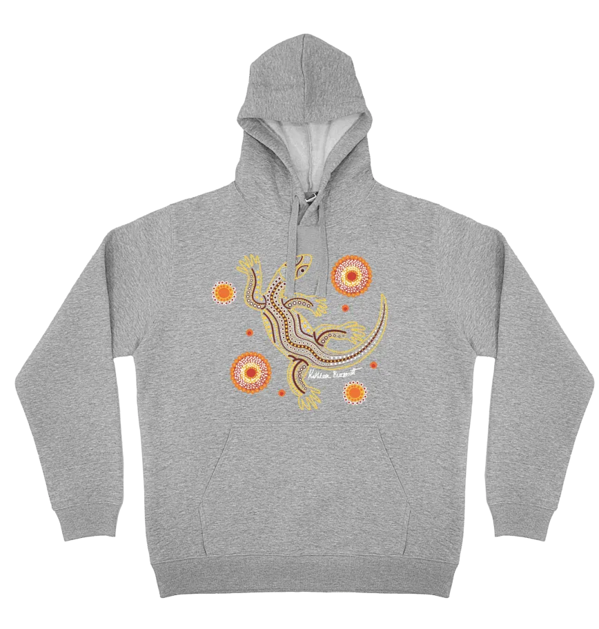 Adults Cozy Hoodie - Sand Goanna By Kathleen Buzzacott