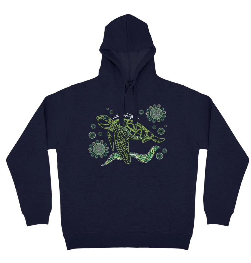 Adults Cozy Hoodie - Turtle By Nina Wright