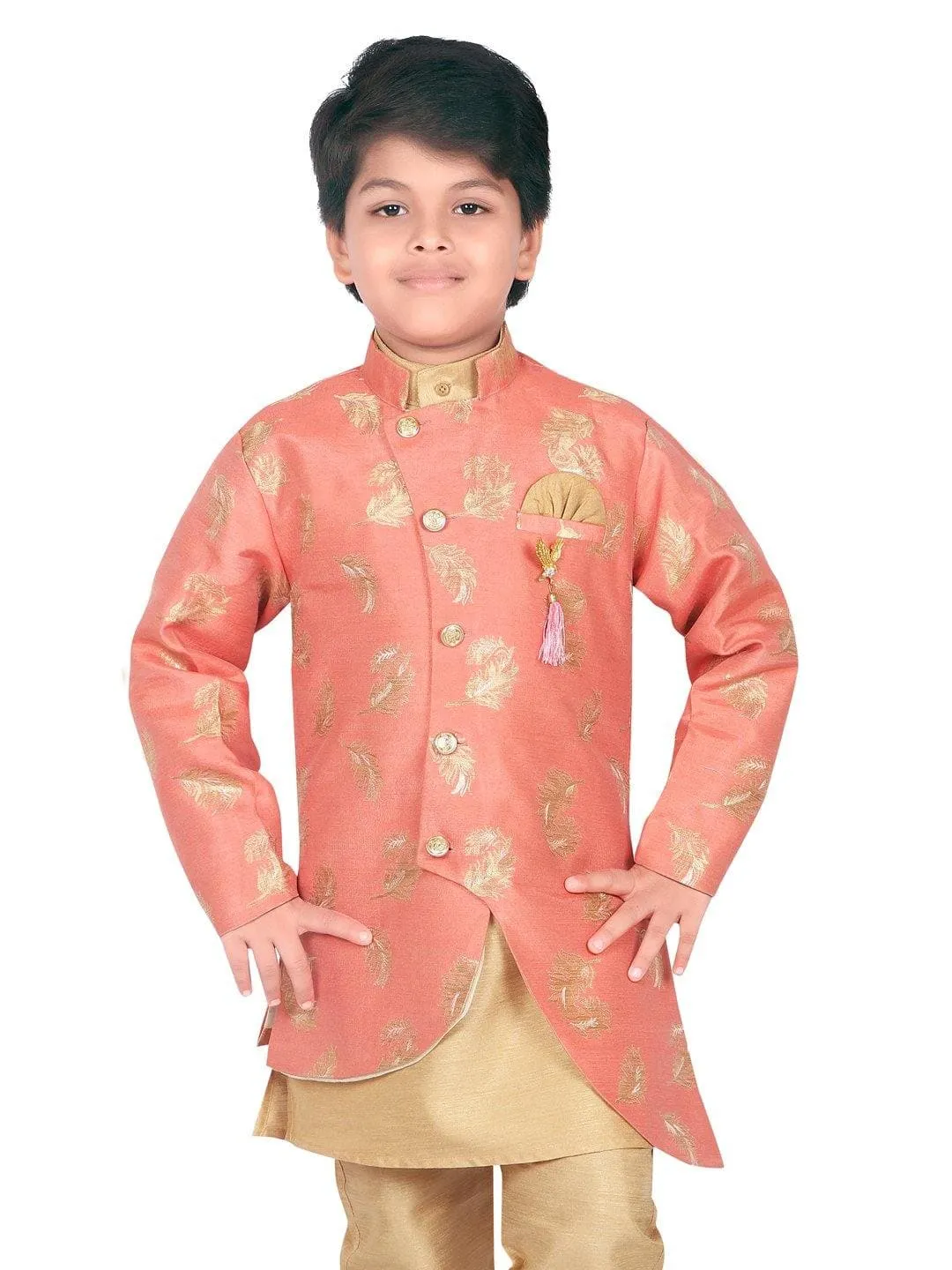 Ahhaaaa Ethnic Wear Sherwani Kurta and Pyjama Set For Boys