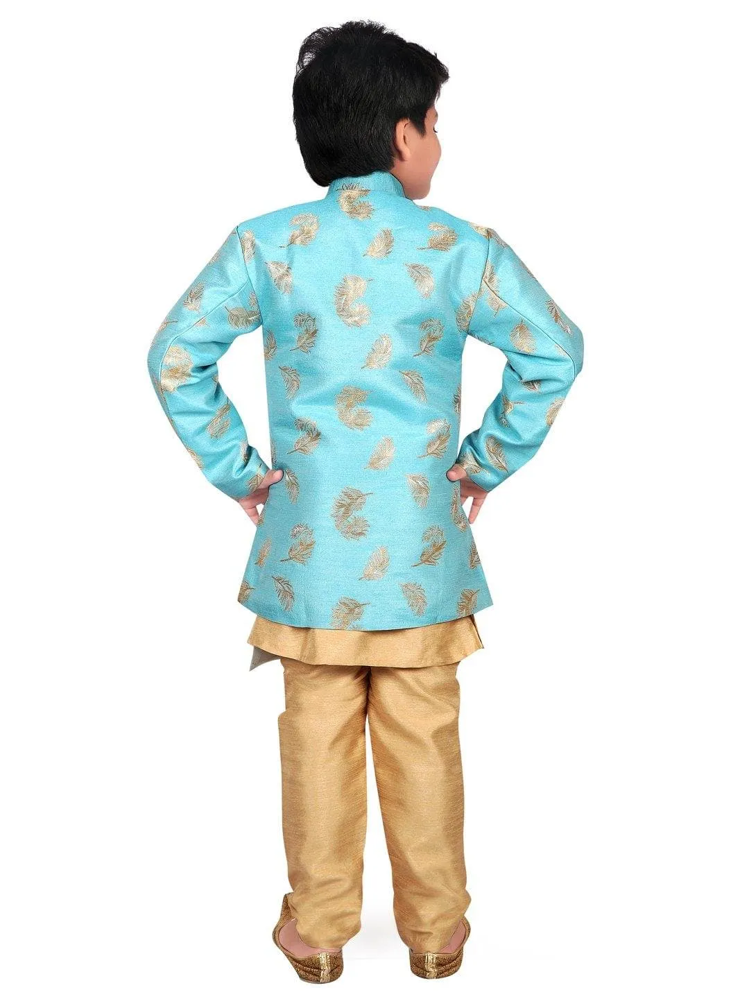 Ahhaaaa Ethnic Wear Sherwani Kurta and Pyjama Set For Boys