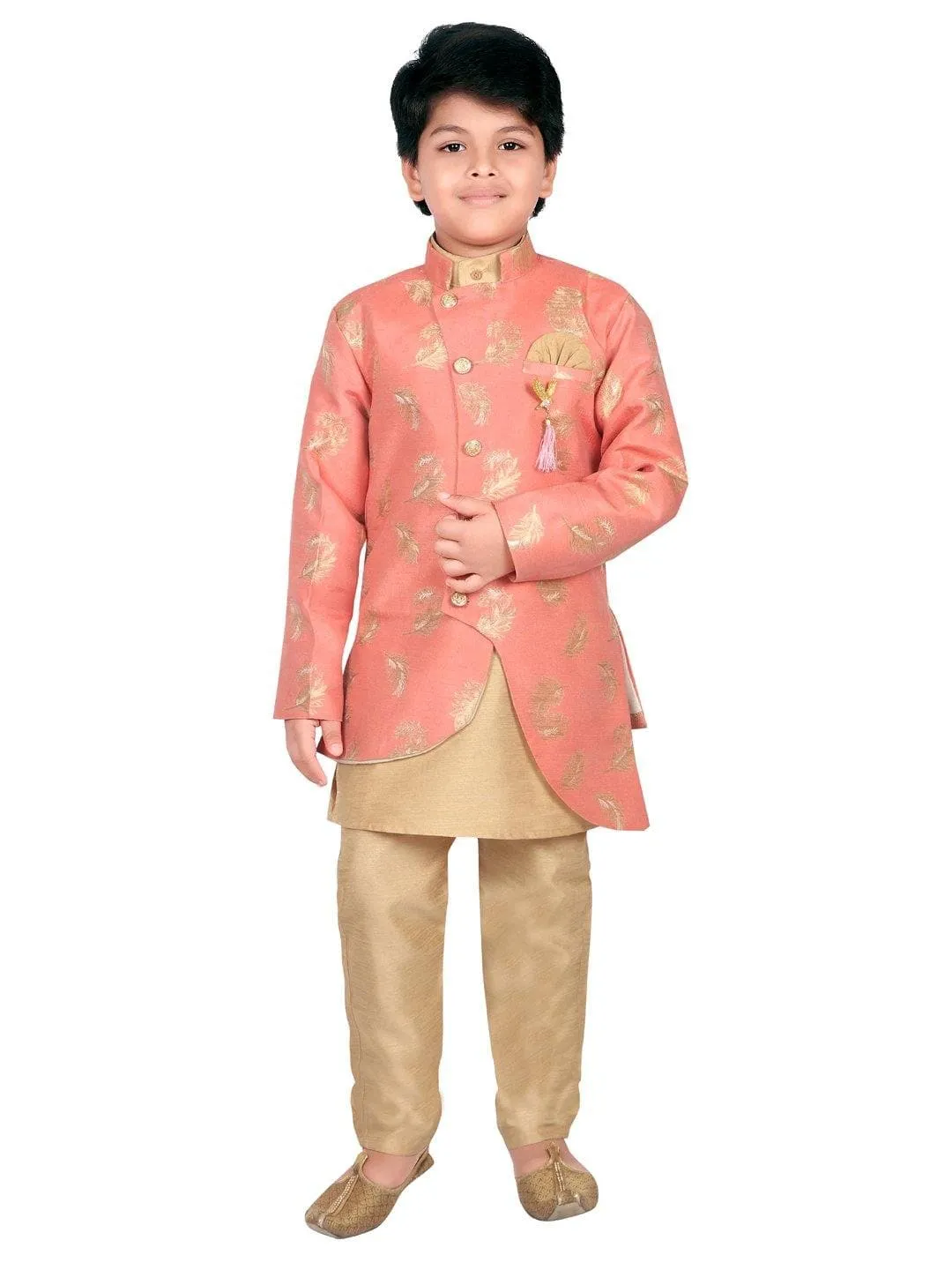 Ahhaaaa Ethnic Wear Sherwani Kurta and Pyjama Set For Boys