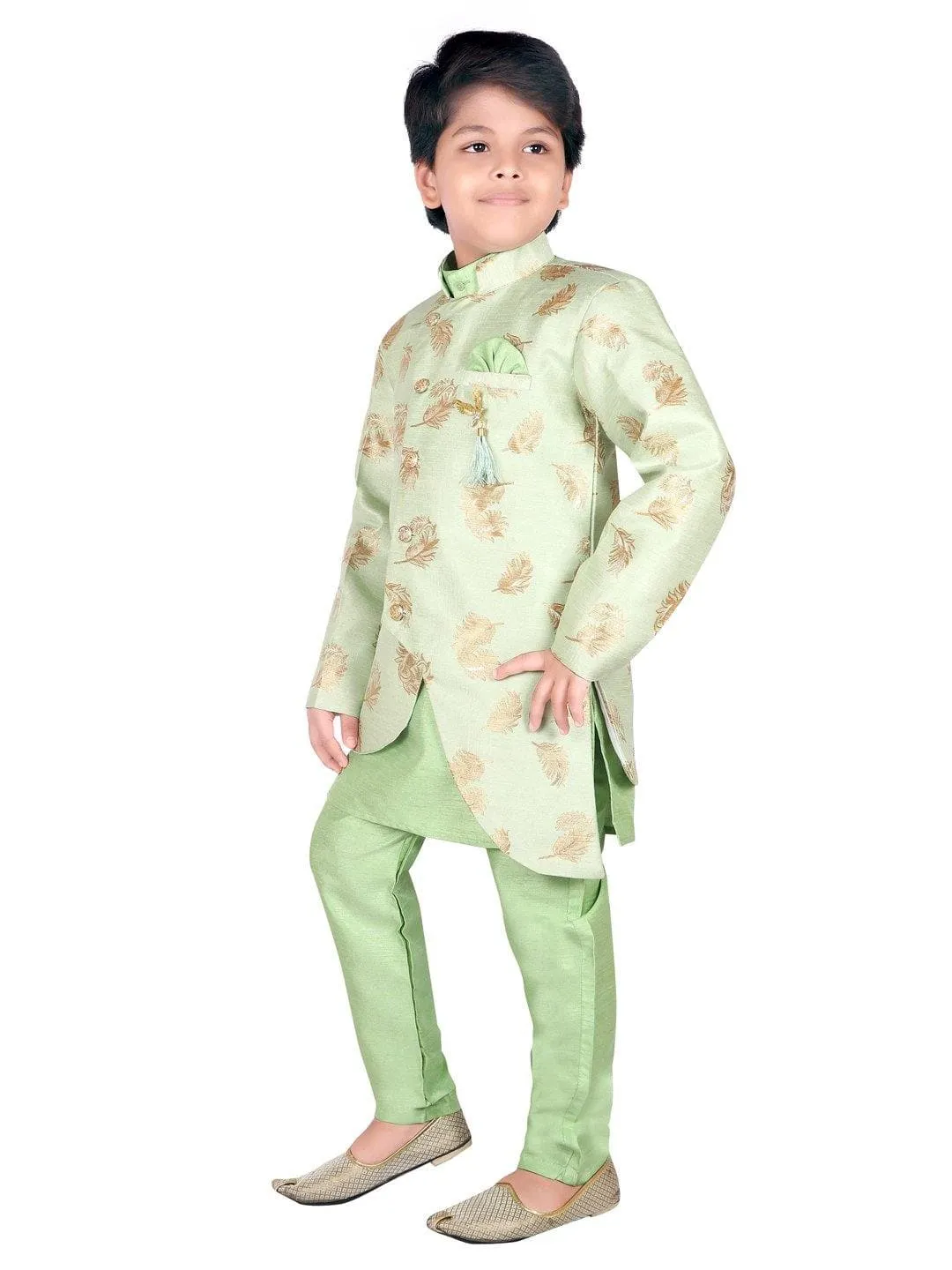 Ahhaaaa Ethnic Wear Sherwani Kurta and Pyjama Set For Boys