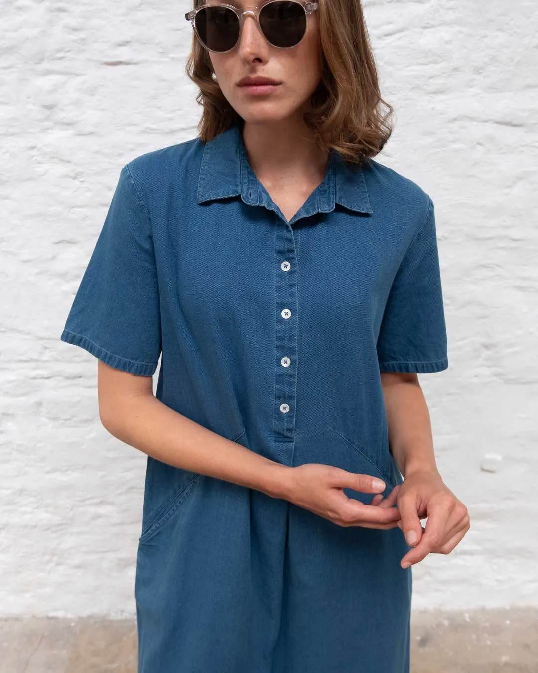 Alexa Dress - Textured Denim