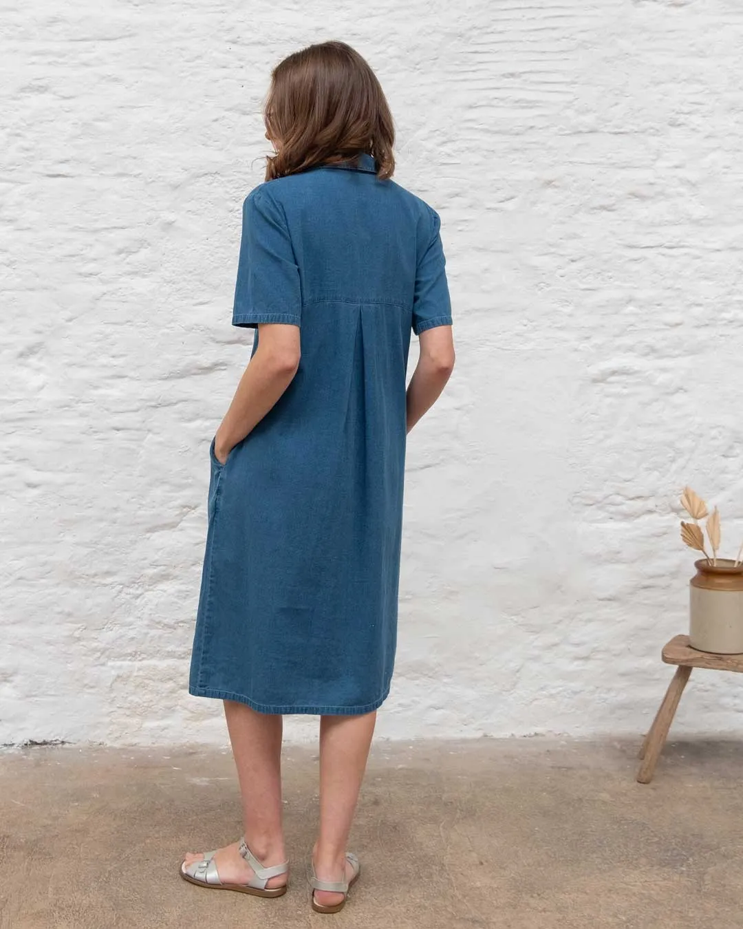 Alexa Dress - Textured Denim