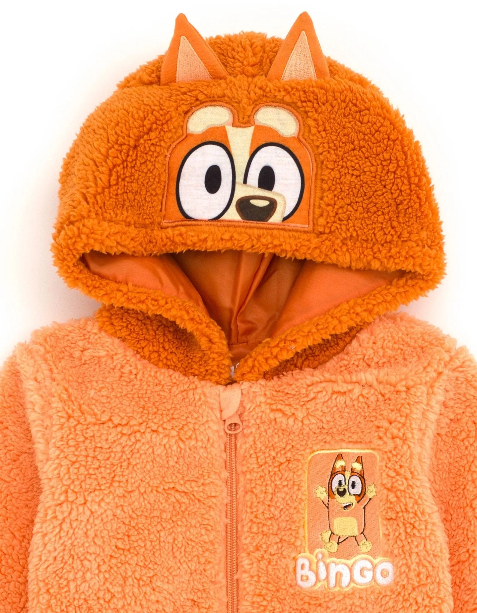 Bluey Bingo (Bluey) Cozy Sherpa Zip Up Cosplay Hoodie