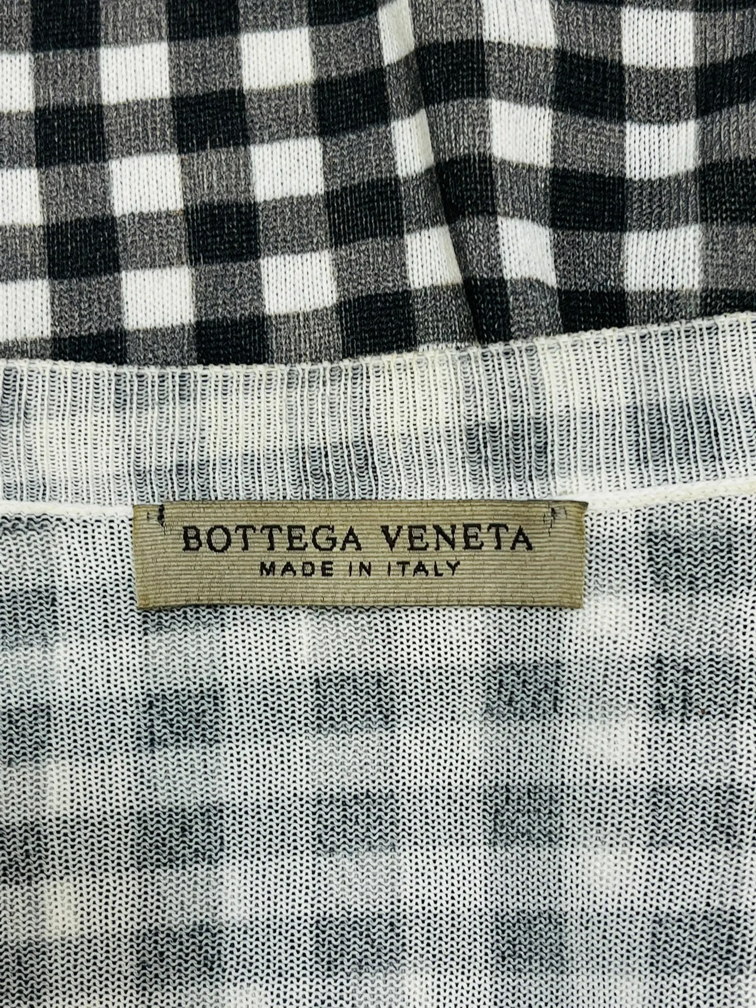 Bottega Veneta Checked Cardigan. Size 44IT