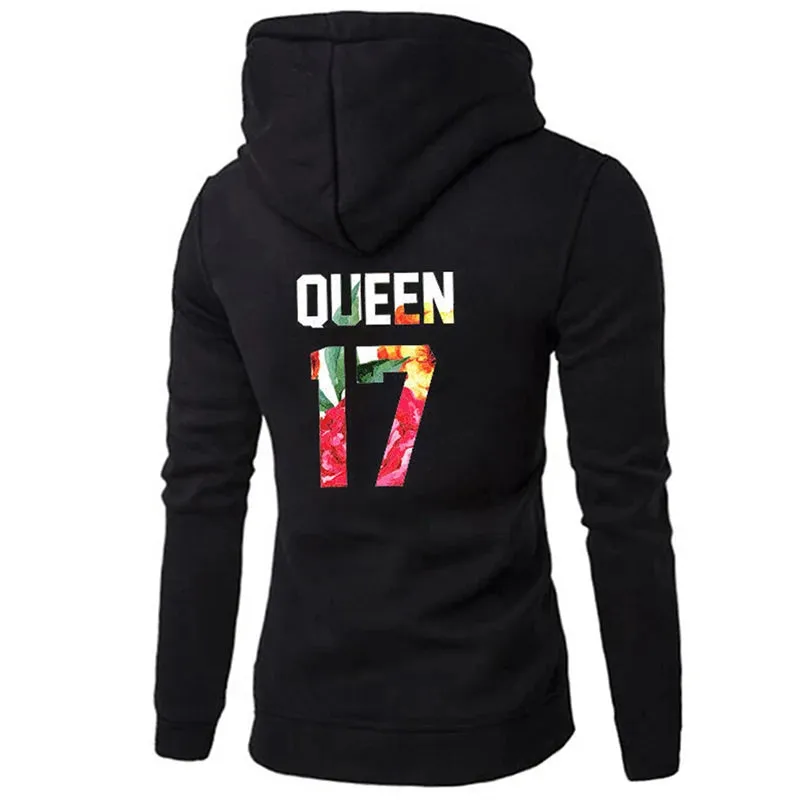 Boyfriend Girlfriend Casual QUEEN KING Pullover Hoodies