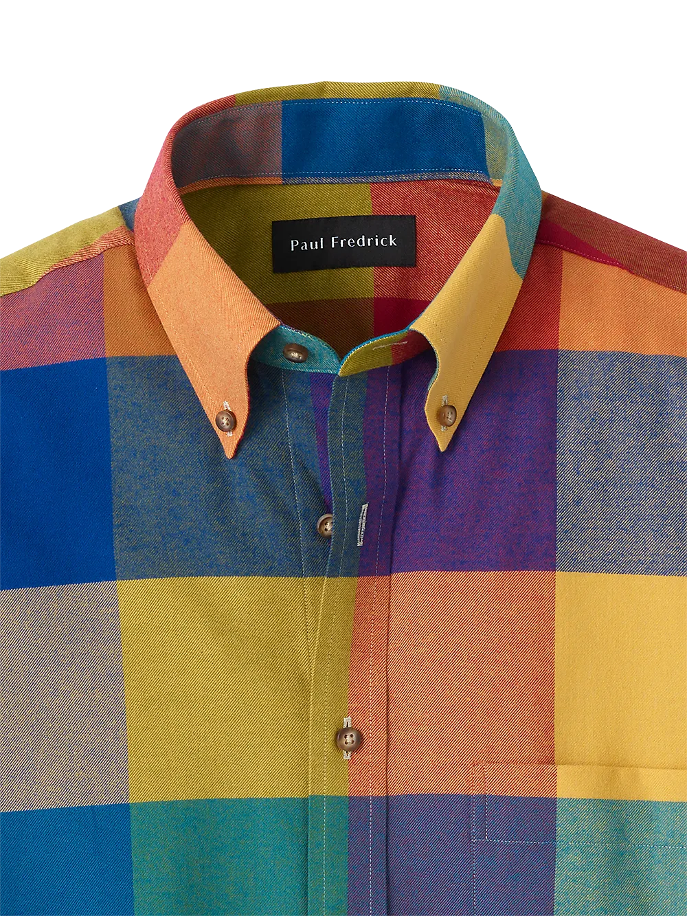 Brushed Twill Plaid Casual Shirt - Multi