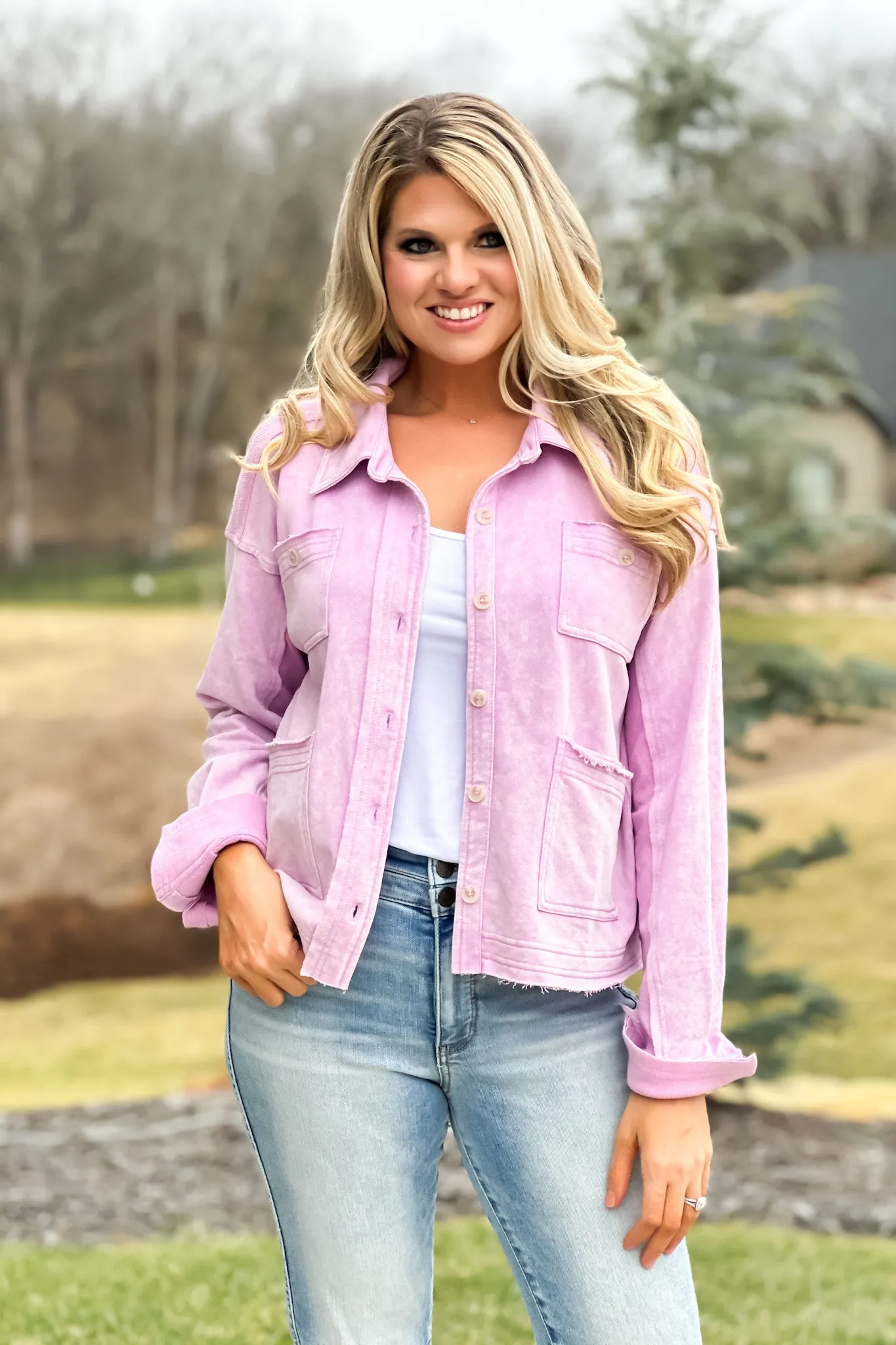 Campfire Cozy Jacket : Lavender Pink