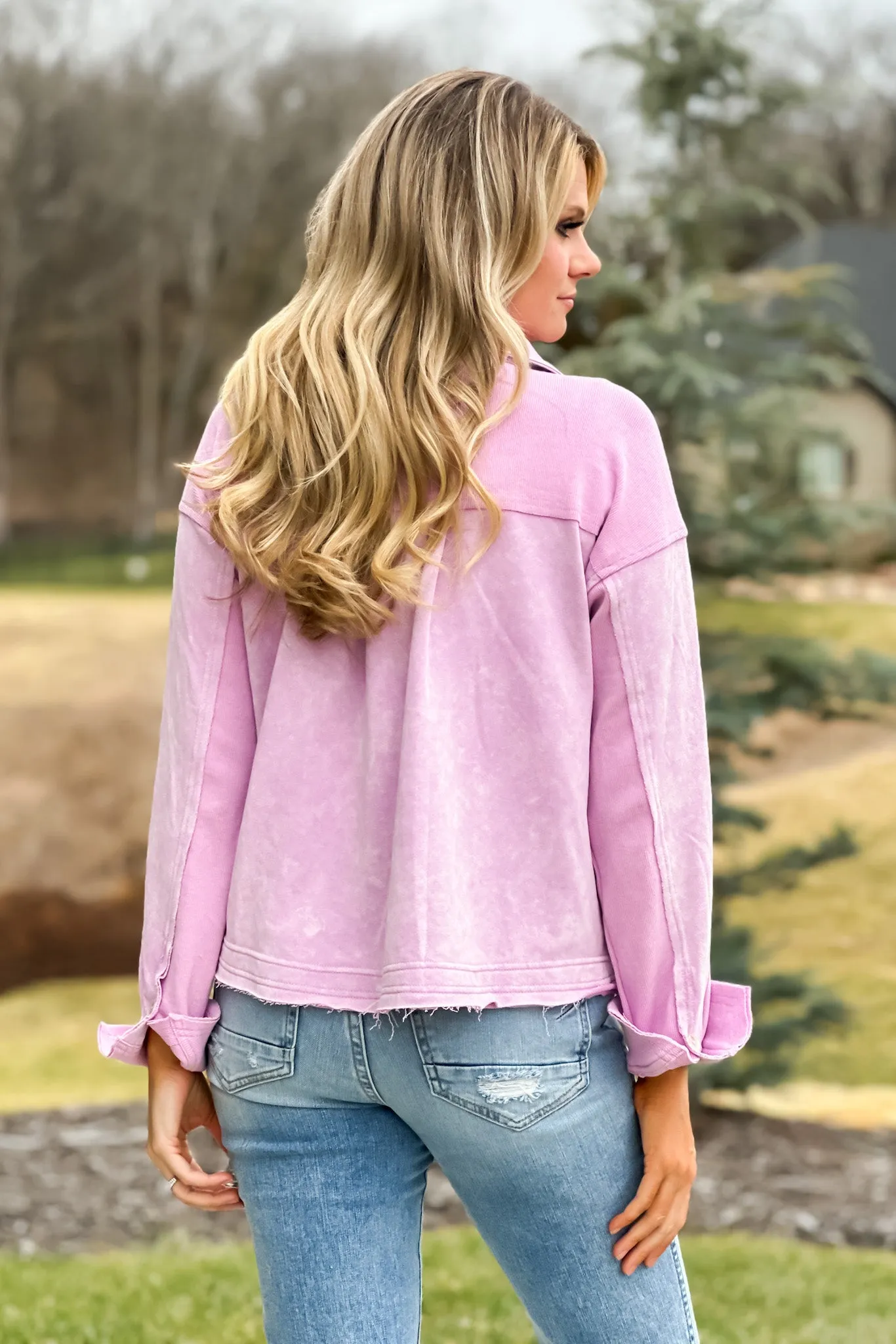 Campfire Cozy Jacket : Lavender Pink