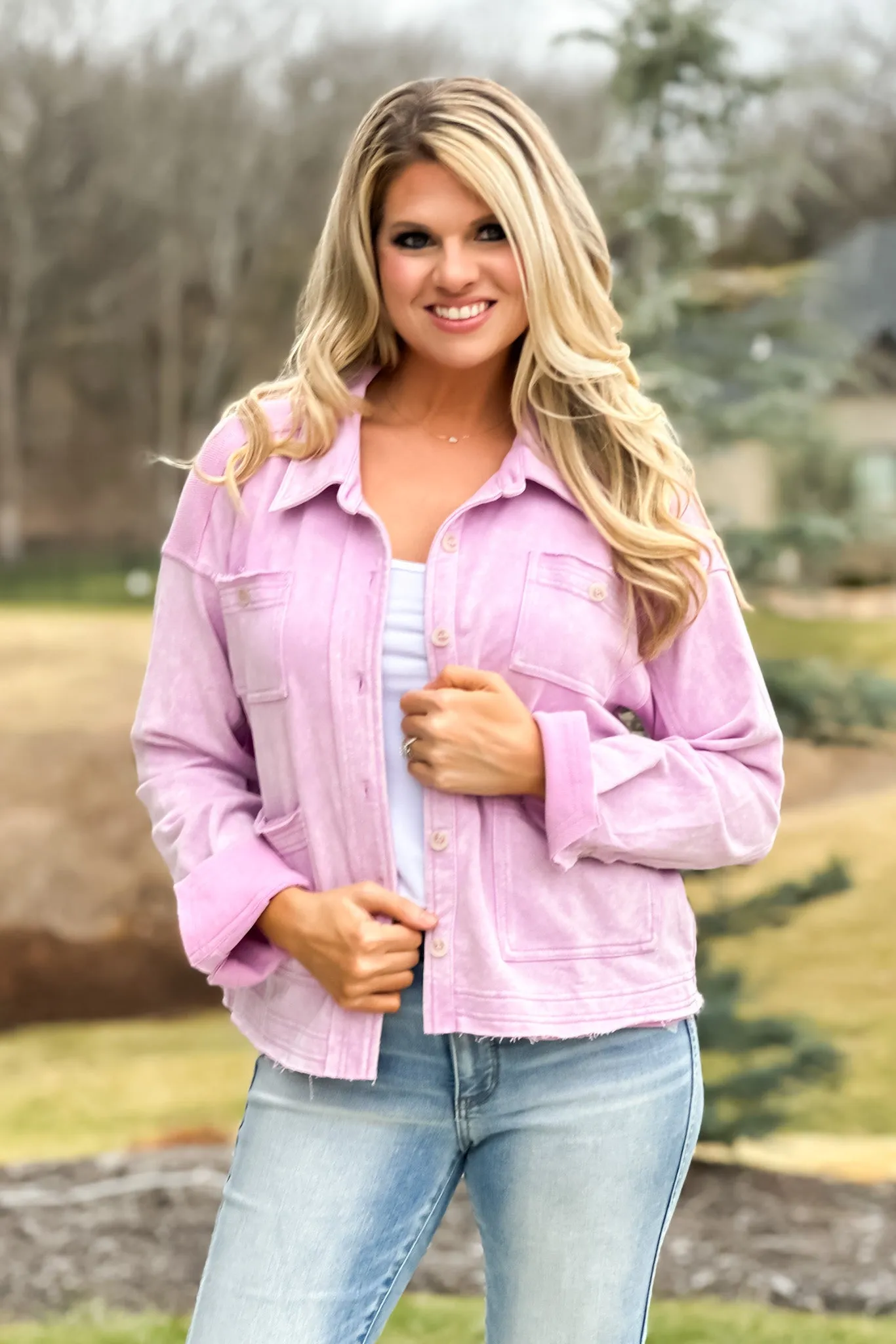 Campfire Cozy Jacket : Lavender Pink