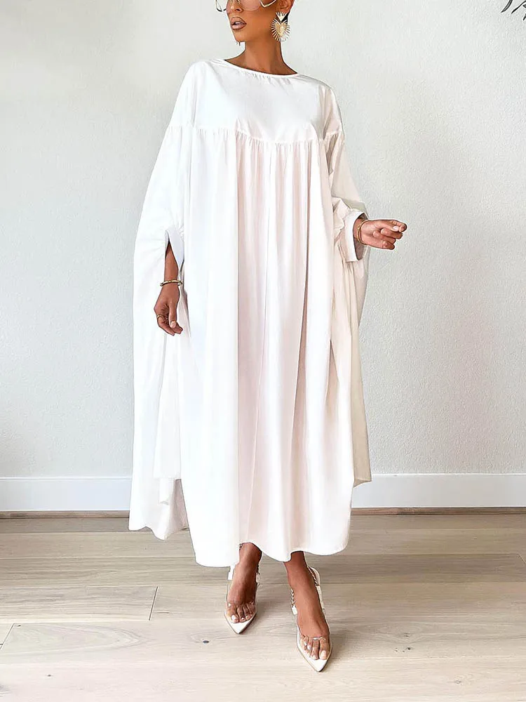 Casual Batwing Sleeve Loose Dress