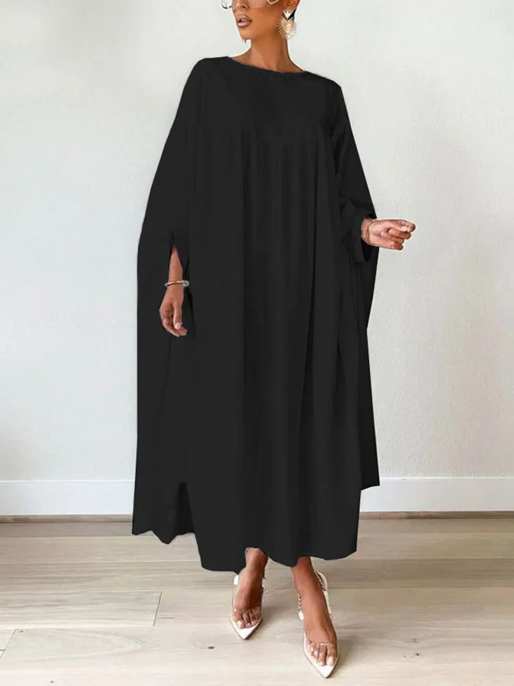 Casual Batwing Sleeve Loose Dress