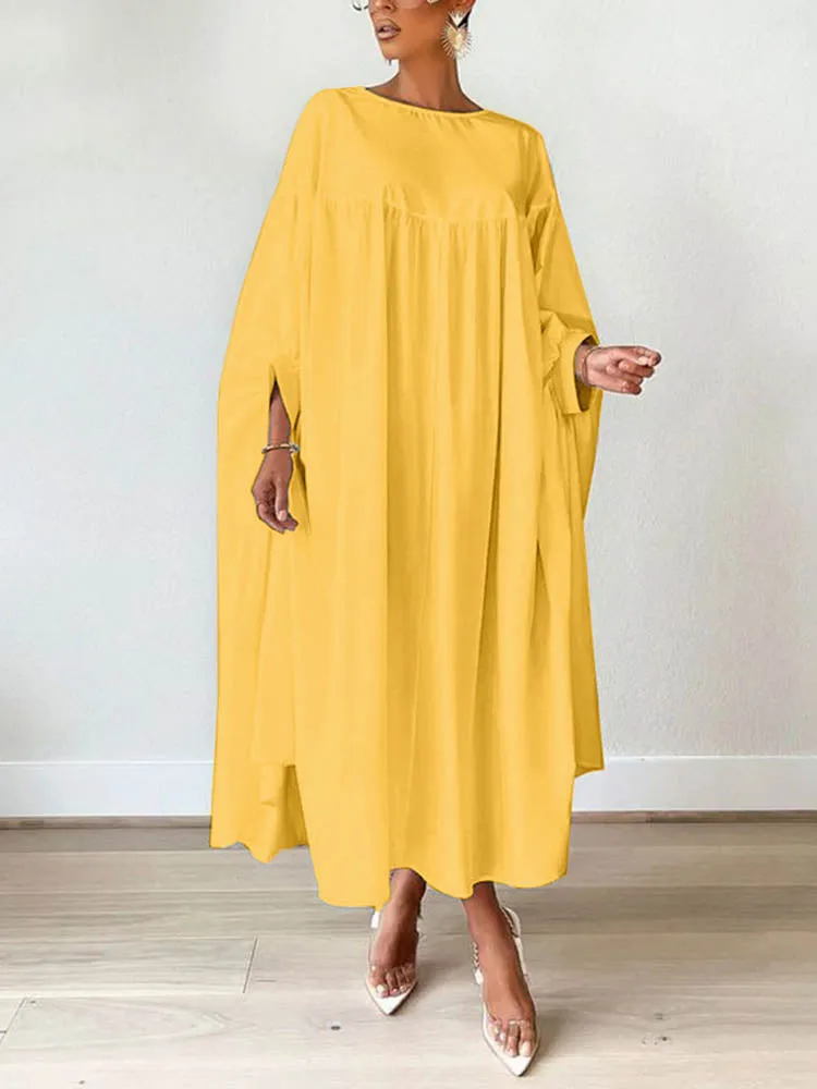 Casual Batwing Sleeve Loose Dress