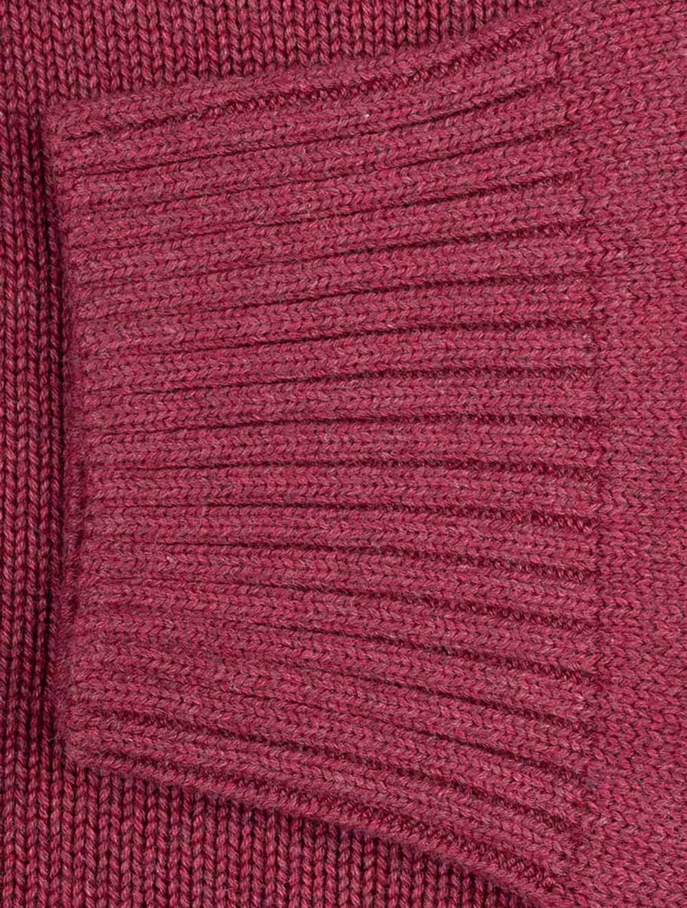 Casual Cotton Half Zip Plumped Red