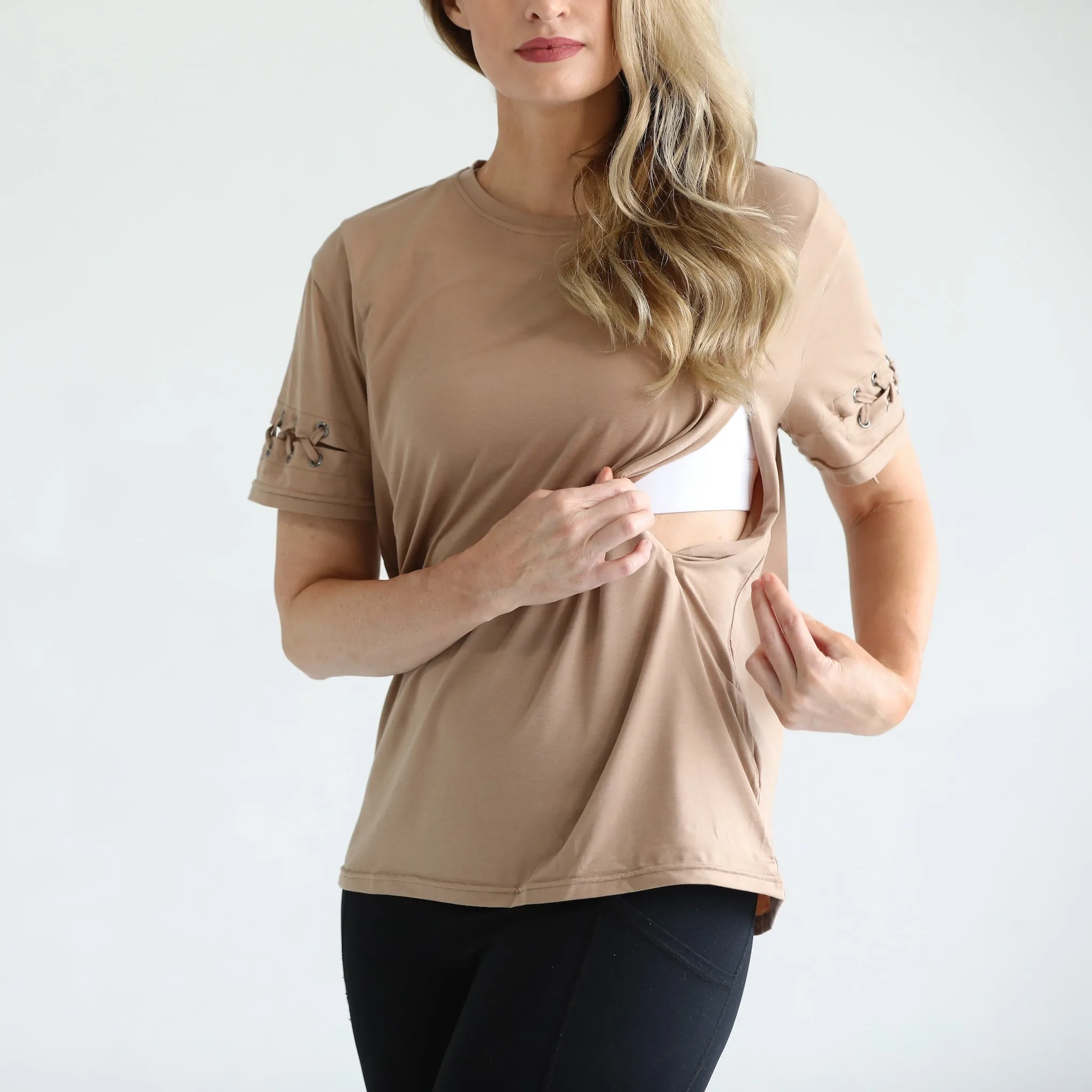 Casual Nursing T-Shirt (Taupe)