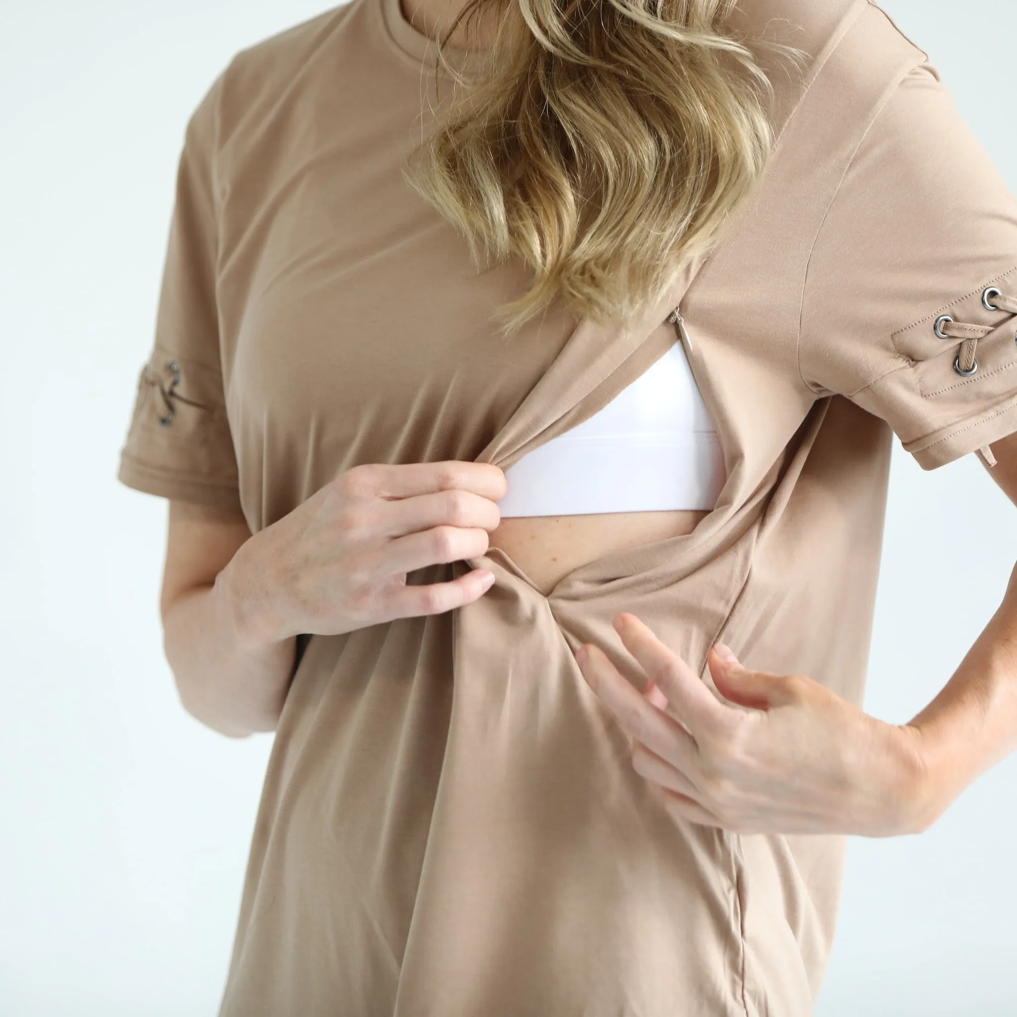 Casual Nursing T-Shirt (Taupe)