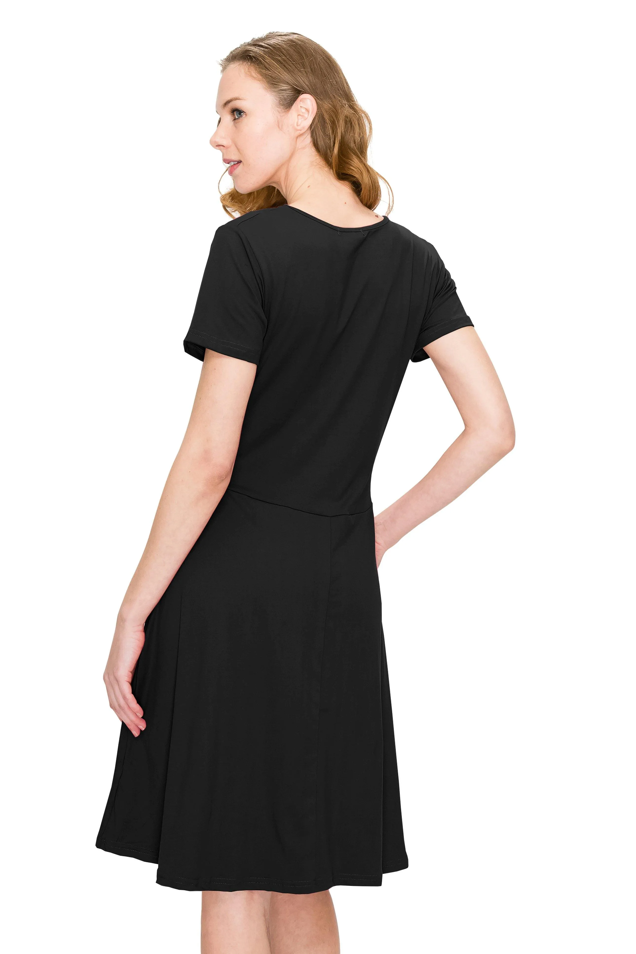 Casual Short Sleeve T Shirt Swing Dress