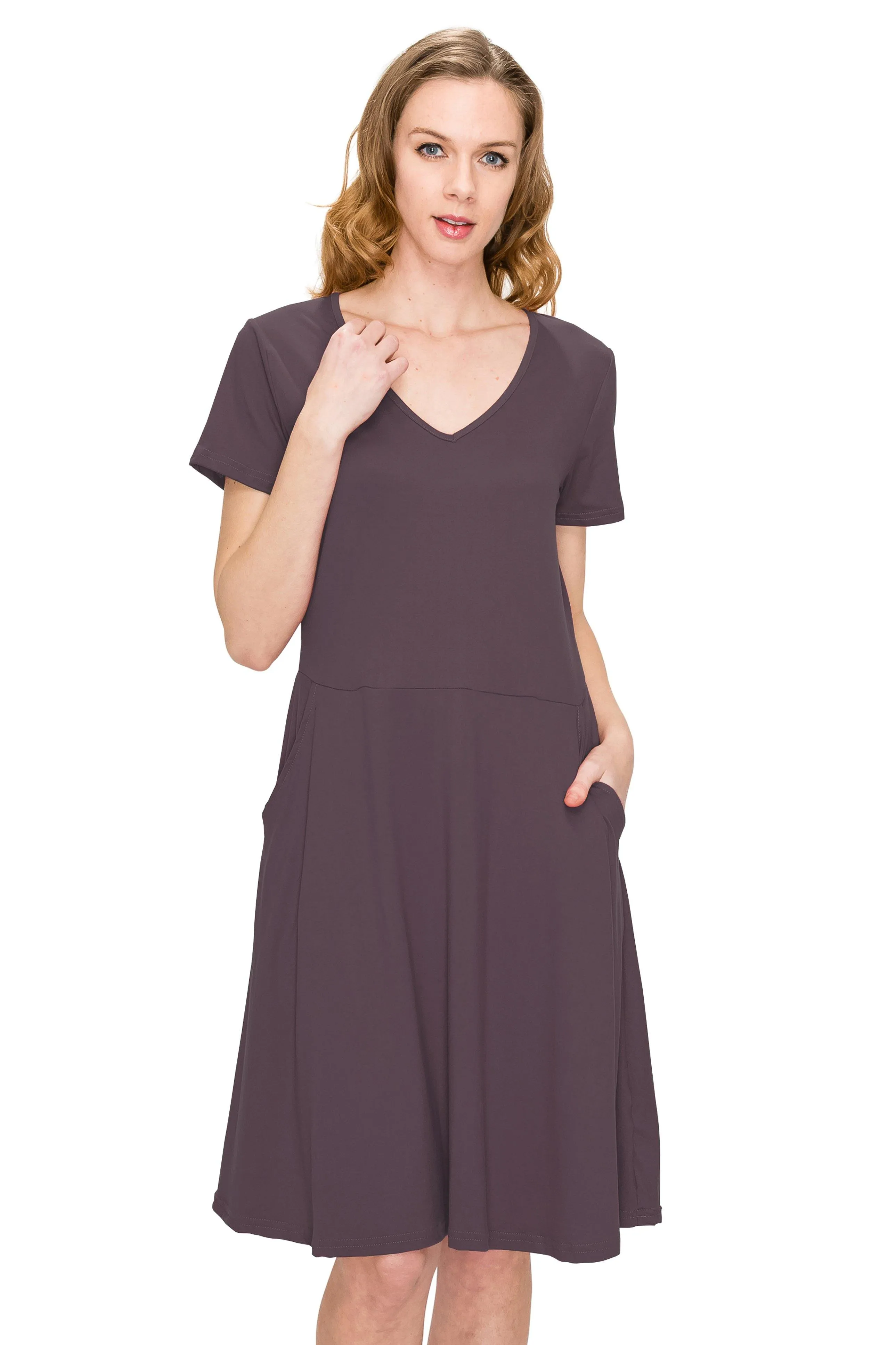 Casual Short Sleeve T Shirt Swing Dress