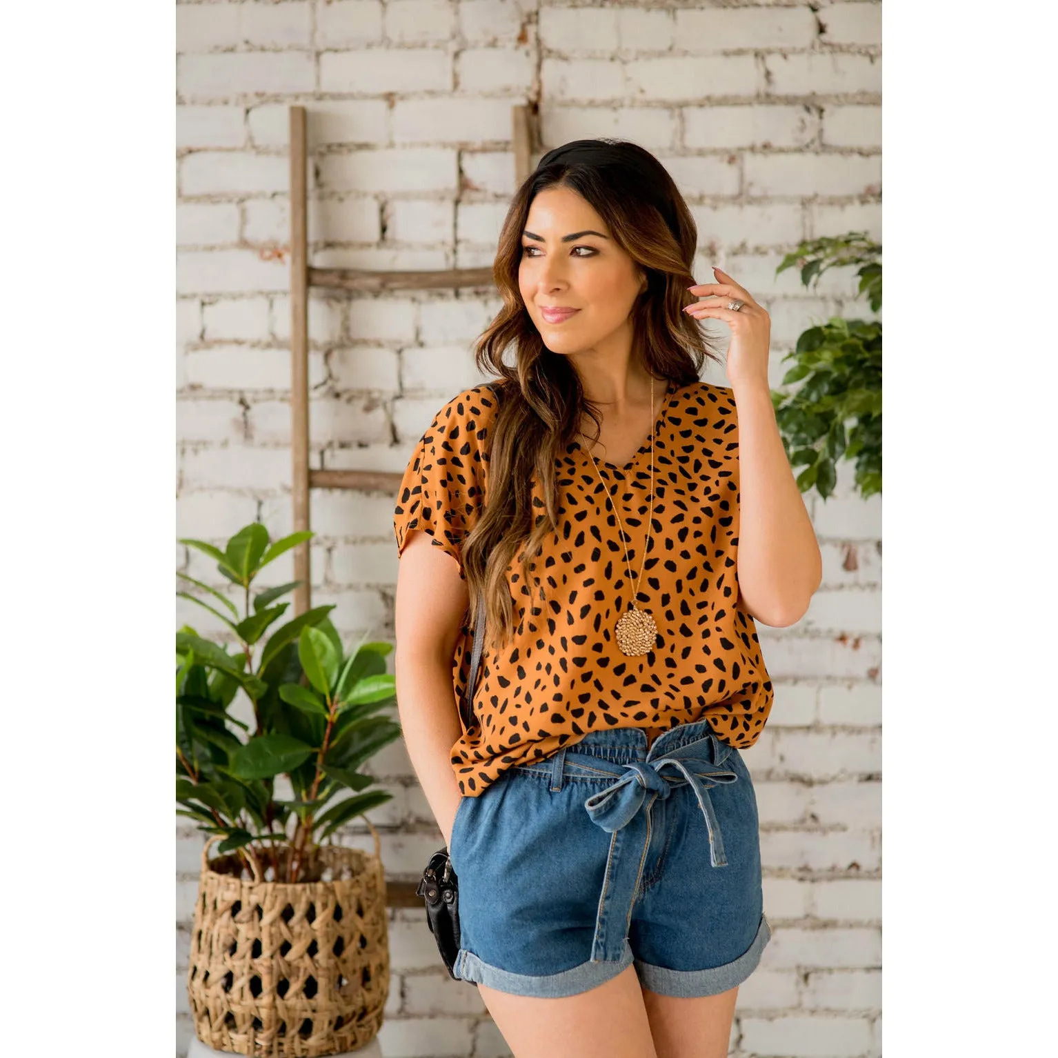 Casual Stone Printed Blouse