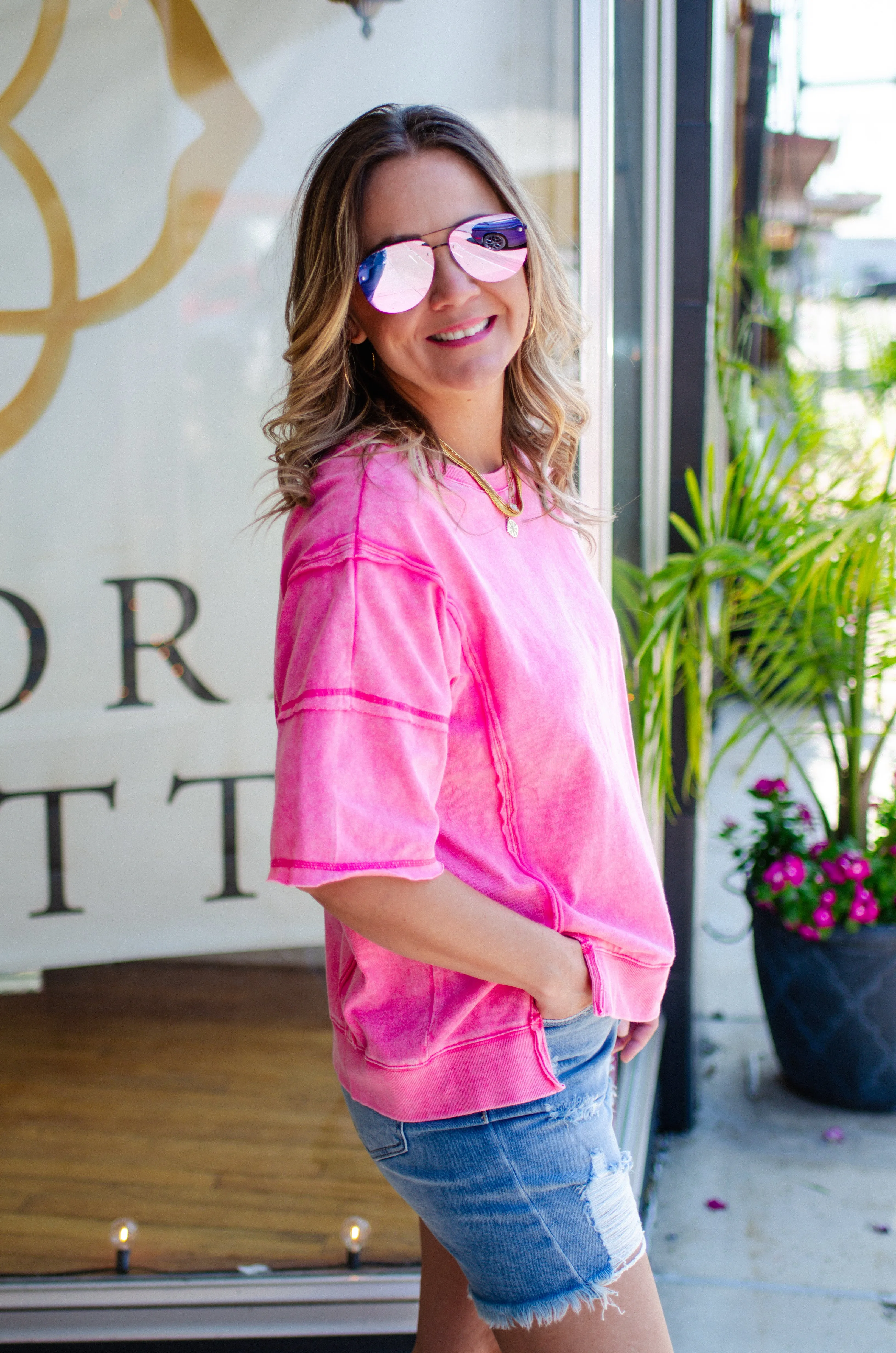 Casual Vibes Top in Pink