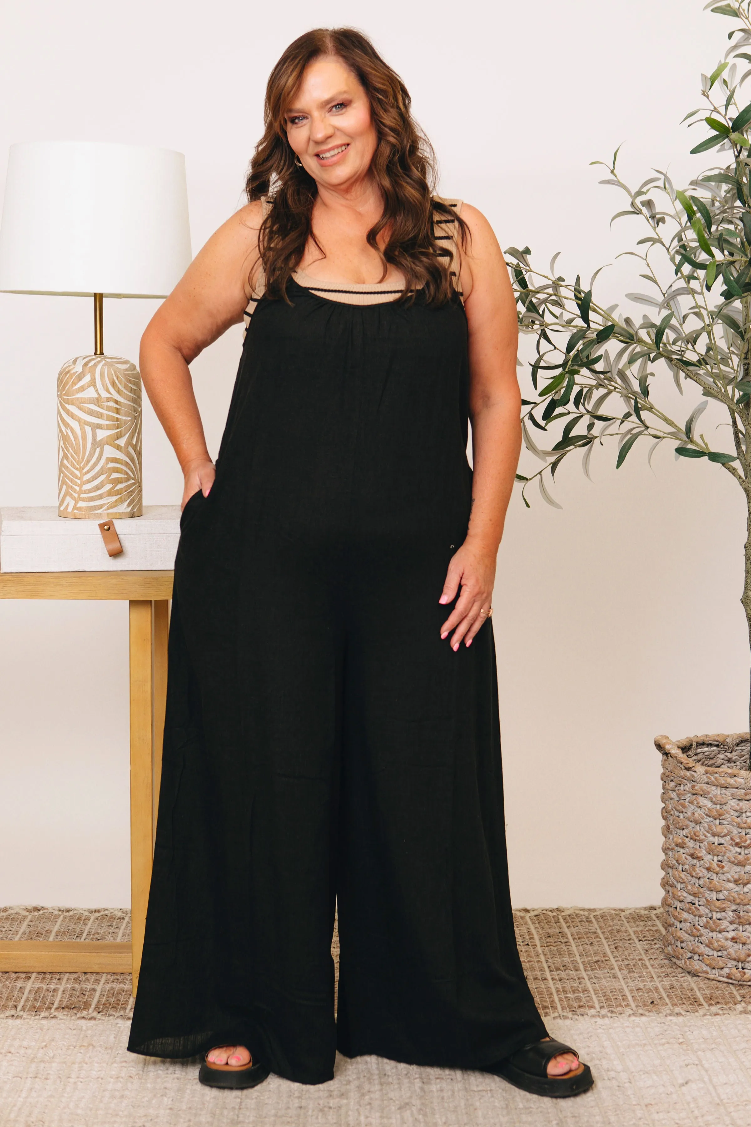 Casual Wide Leg Jumpsuit (S-3XL)