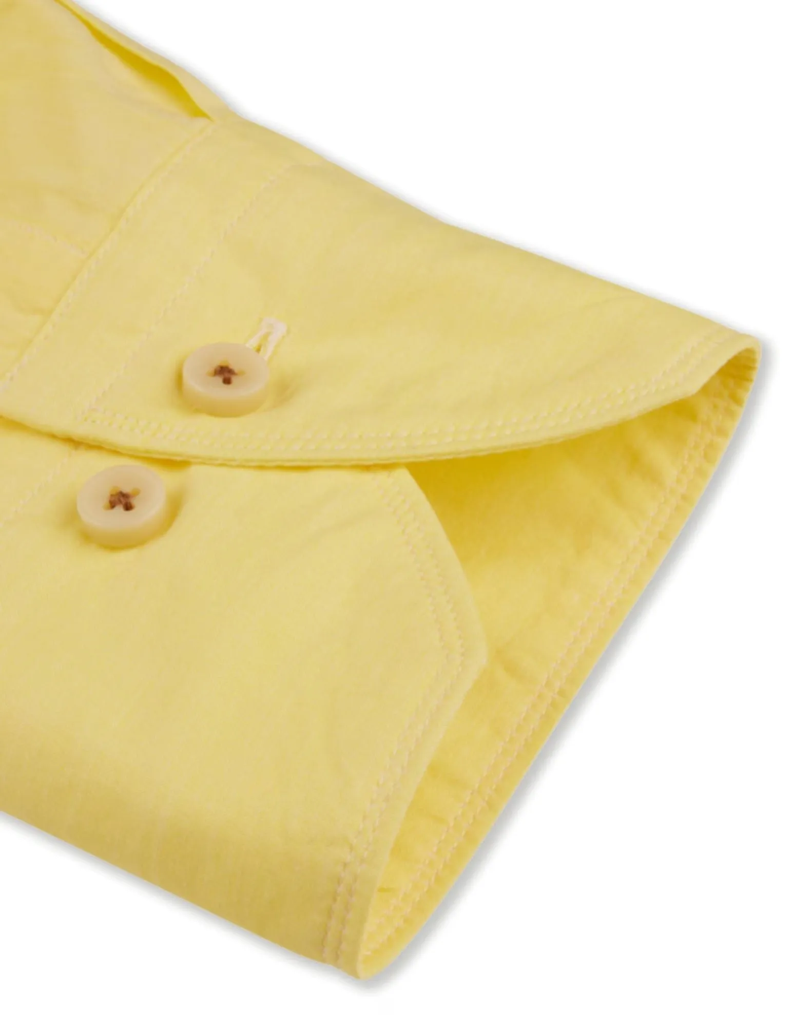 Casual Yellow Poplin Shirt | Fitted Body