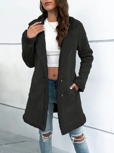 Chic Cozy Button Up Lapel Collar Coat - 3 Colors