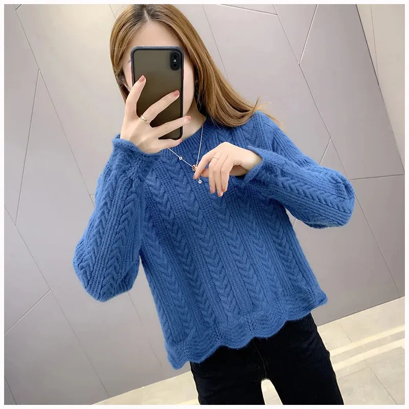 Cozy & Fluffy Knitted Pullover