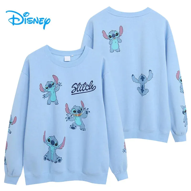 Cozy and Cute: Disney Stitch Embroidered Sweatshirt for Women