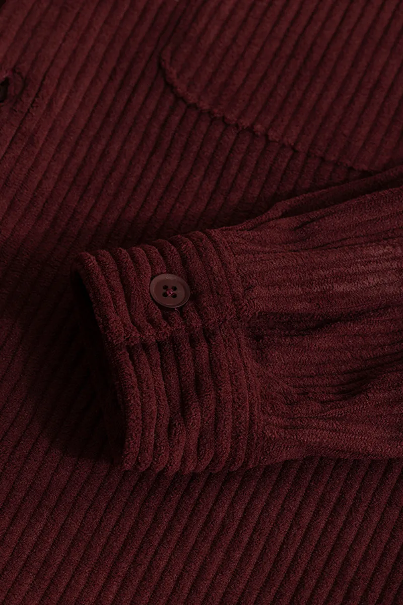 Cozy Cord Maroon Shirt