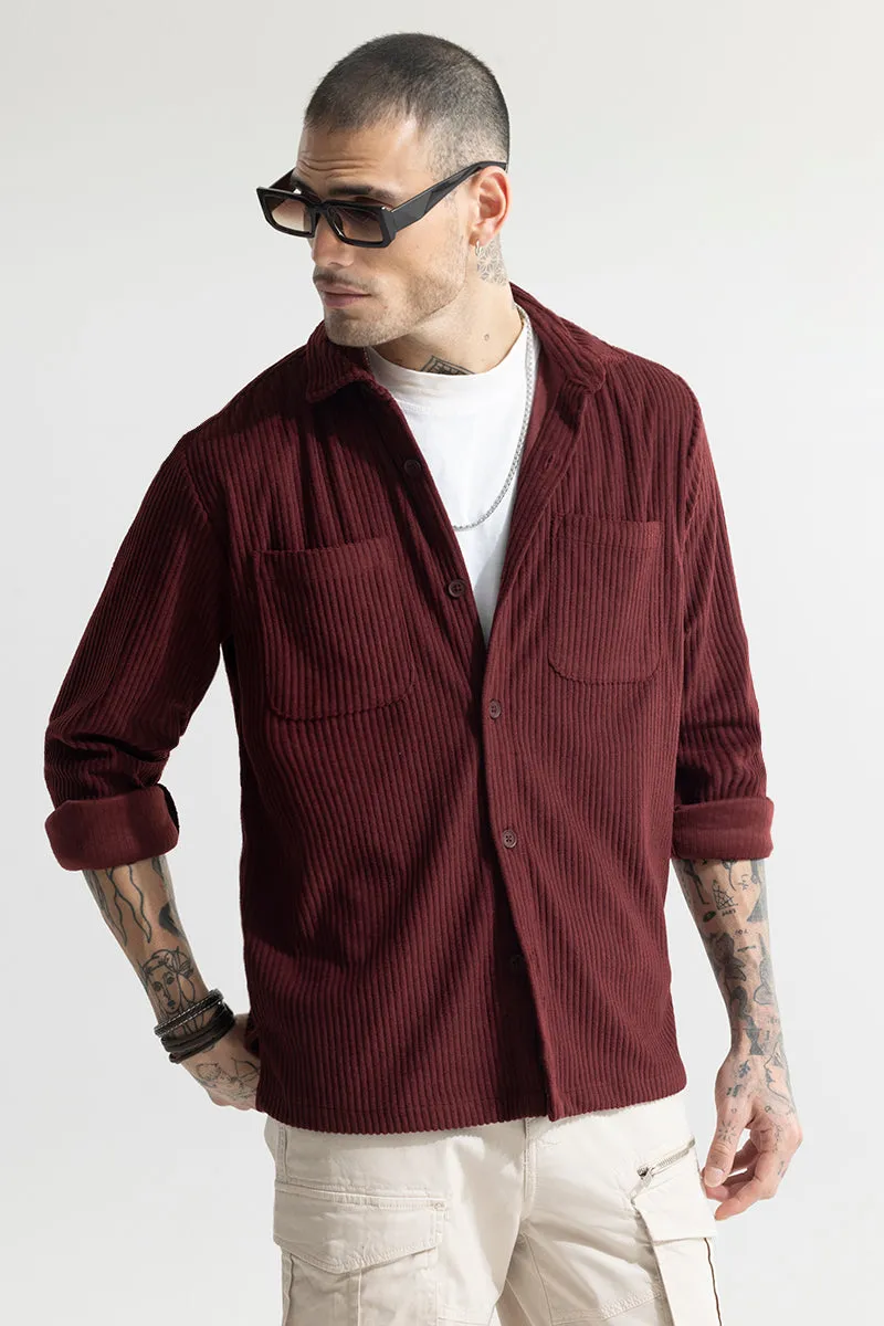 Cozy Cord Maroon Shirt