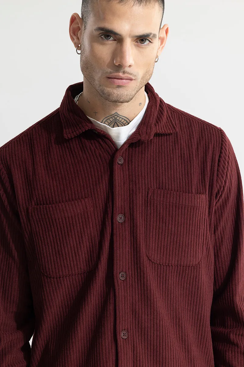 Cozy Cord Maroon Shirt