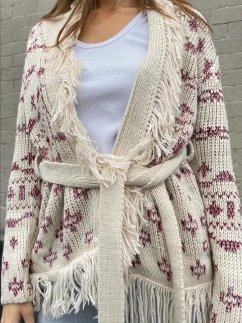 COZY DAY BELTED CARDIGAN