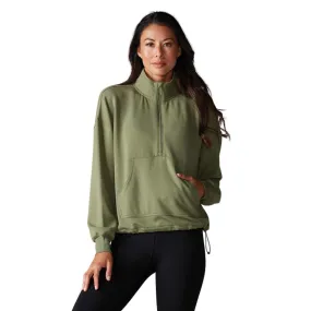 COZY HALF ZIP - LIGHT OLIVE