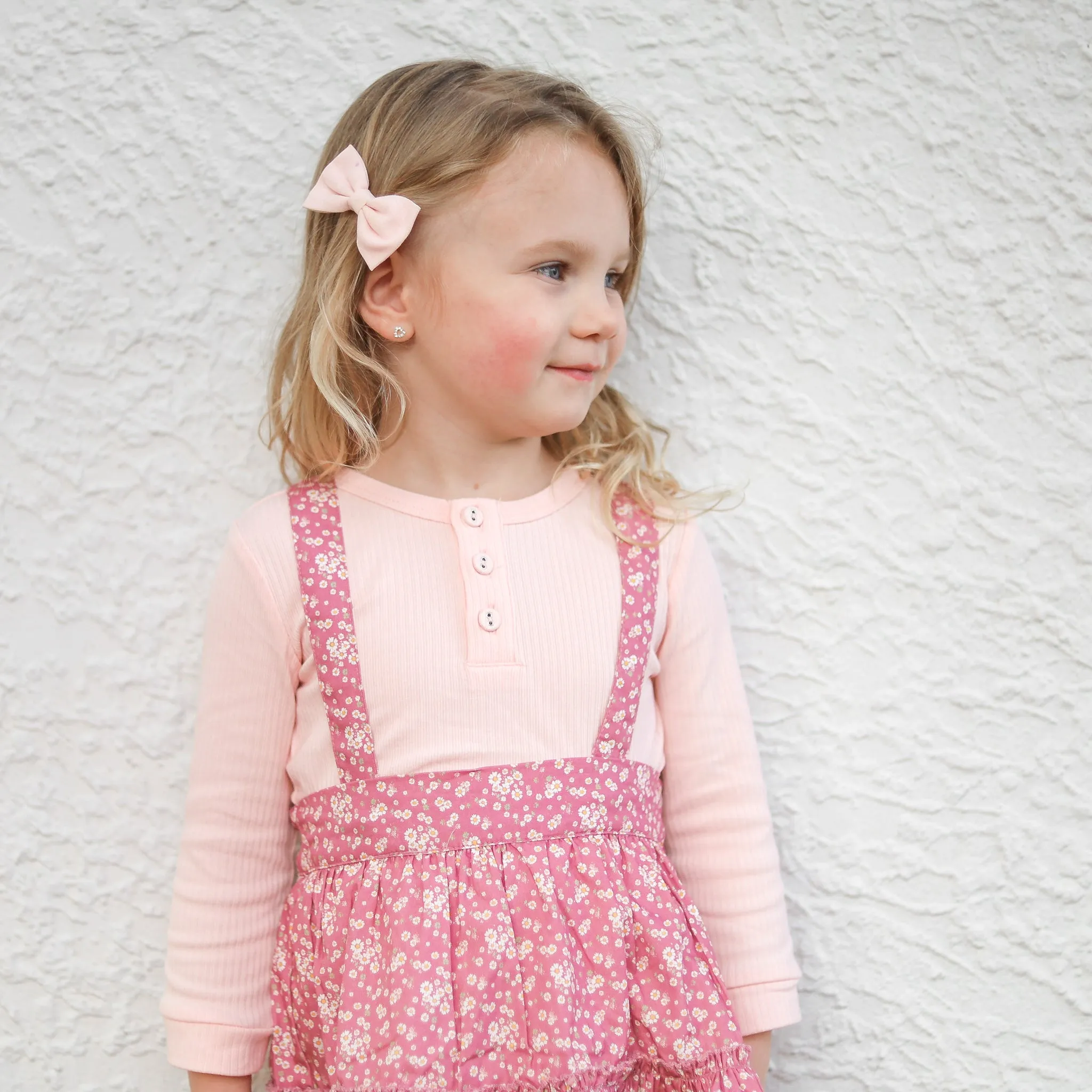 Cozy Long Sleeve Bodysuit/Top - Peach Dust