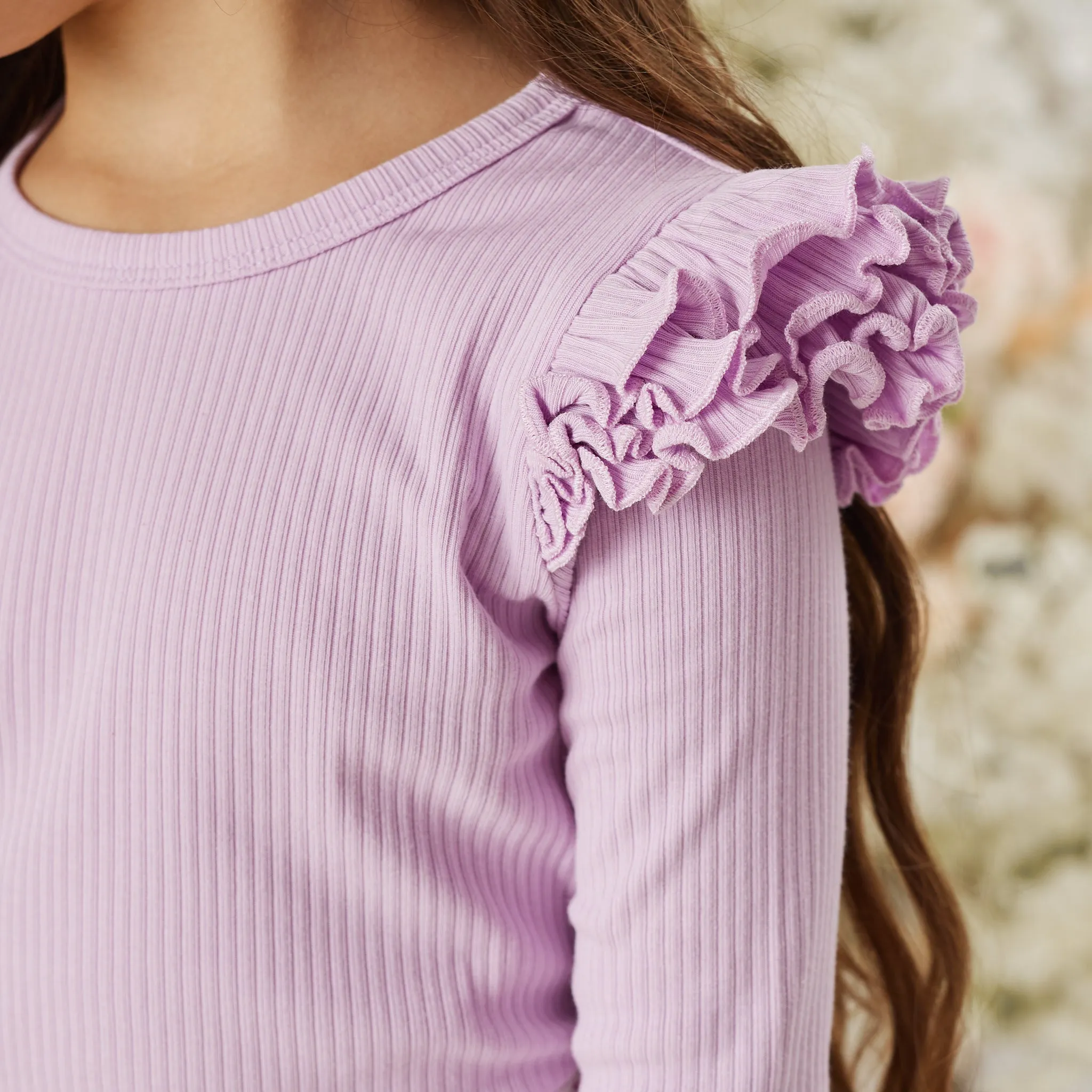 Cozy Long Sleeve Flutter - Orchid Bloom