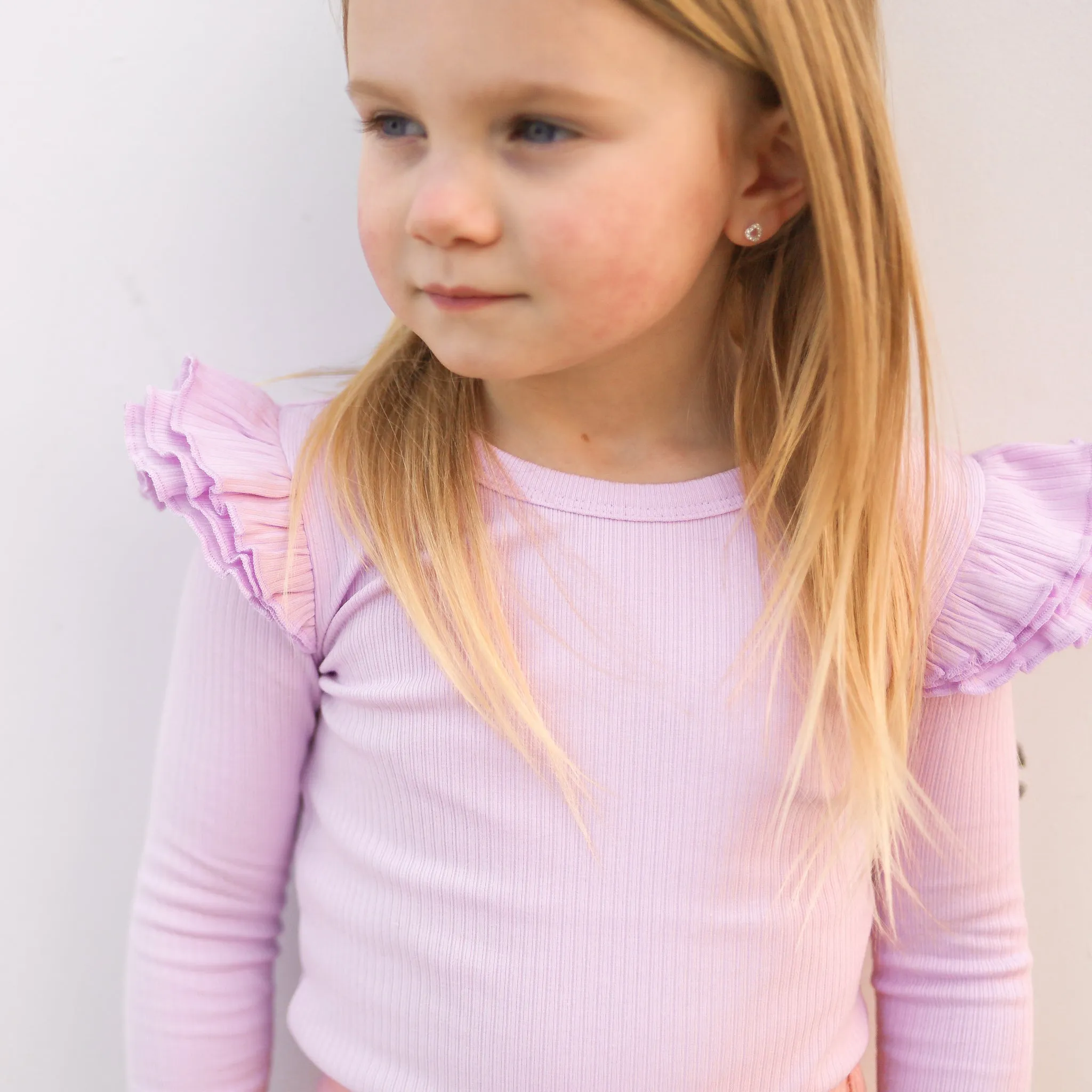 Cozy Long Sleeve Flutter - Sweetest Lilac