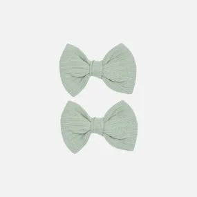 Cozy Mini Bows - Basil