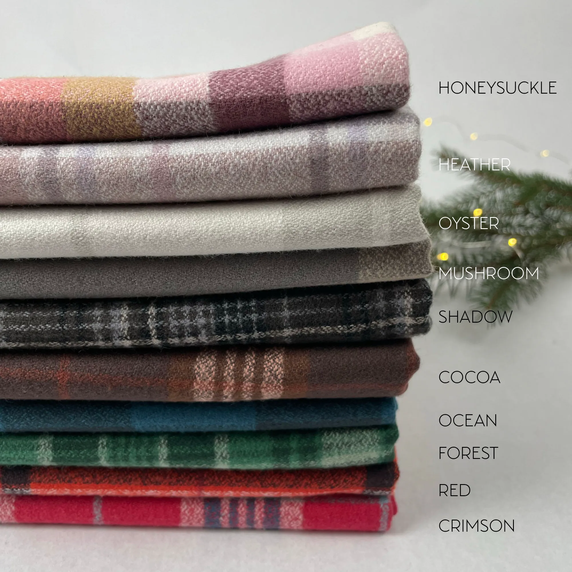 Cozy Organic Cotton Flannel in Honeysuckle Check