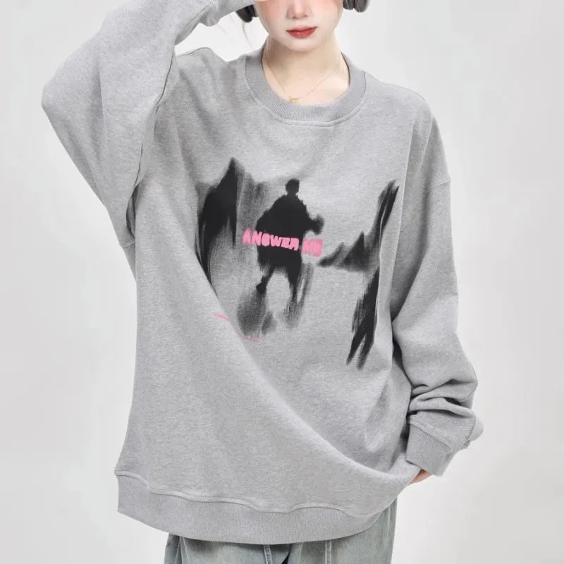 Cozy Oversized Graphic Sweater